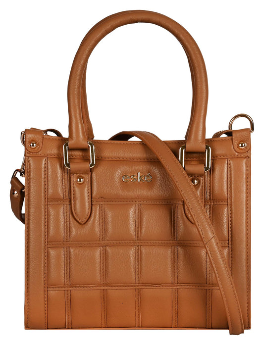 eske Viviana Genuine Leather Women's Handbag (Light Tan)