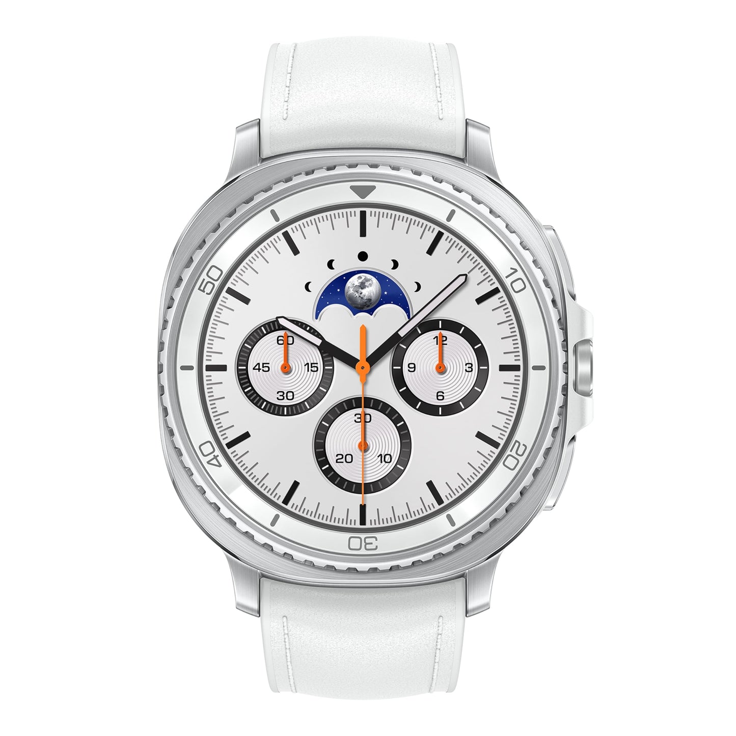 Samsung Galaxy Watch8 Classic (46mm Bluetooth, White) with 3nm Processor | Dual GPS | Sapphire Glass & Stainless Steel | 5ATM & IP68 | BP, ECG, IHRN & Vascular Load Monitoring | Anti-oxidant Index