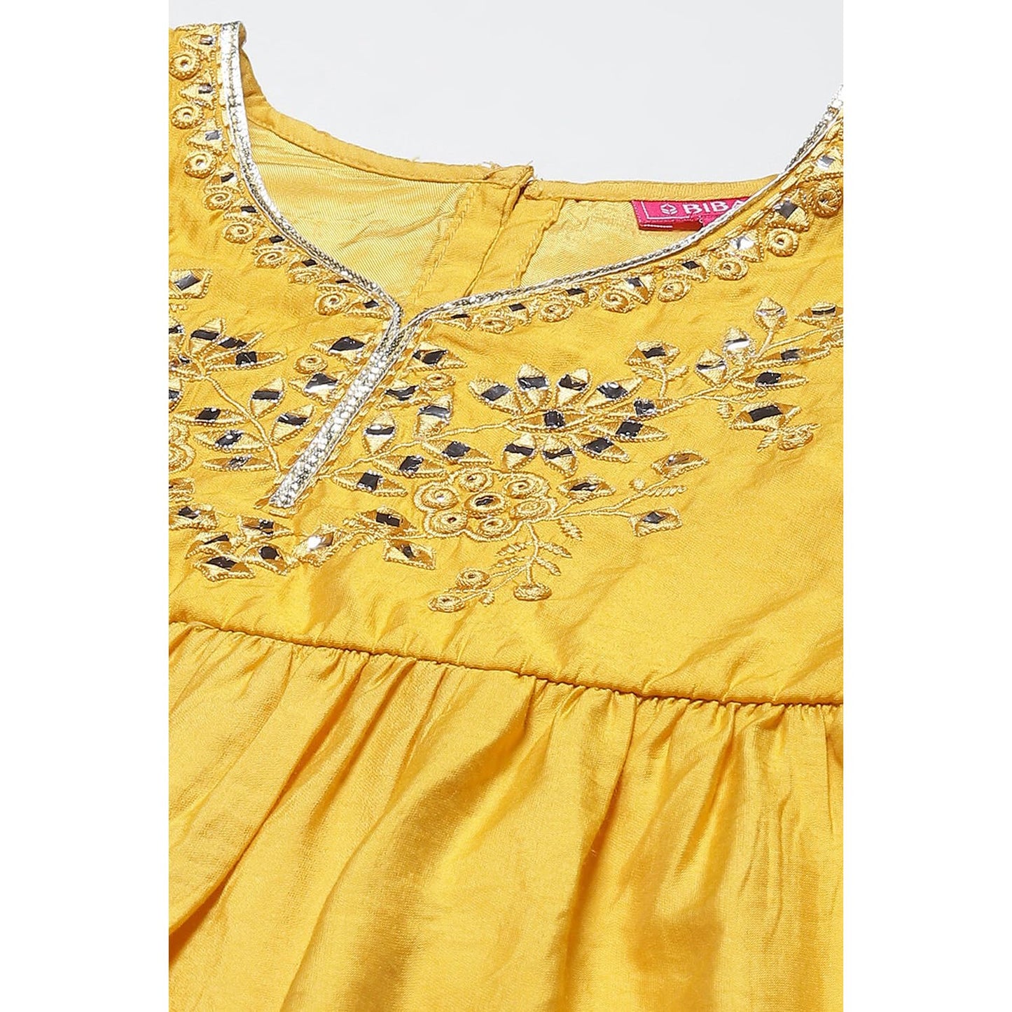 BIBA GIRL EMBROIDERY RELAXED KID(KW4802_MUSTARD YELLOW_11)