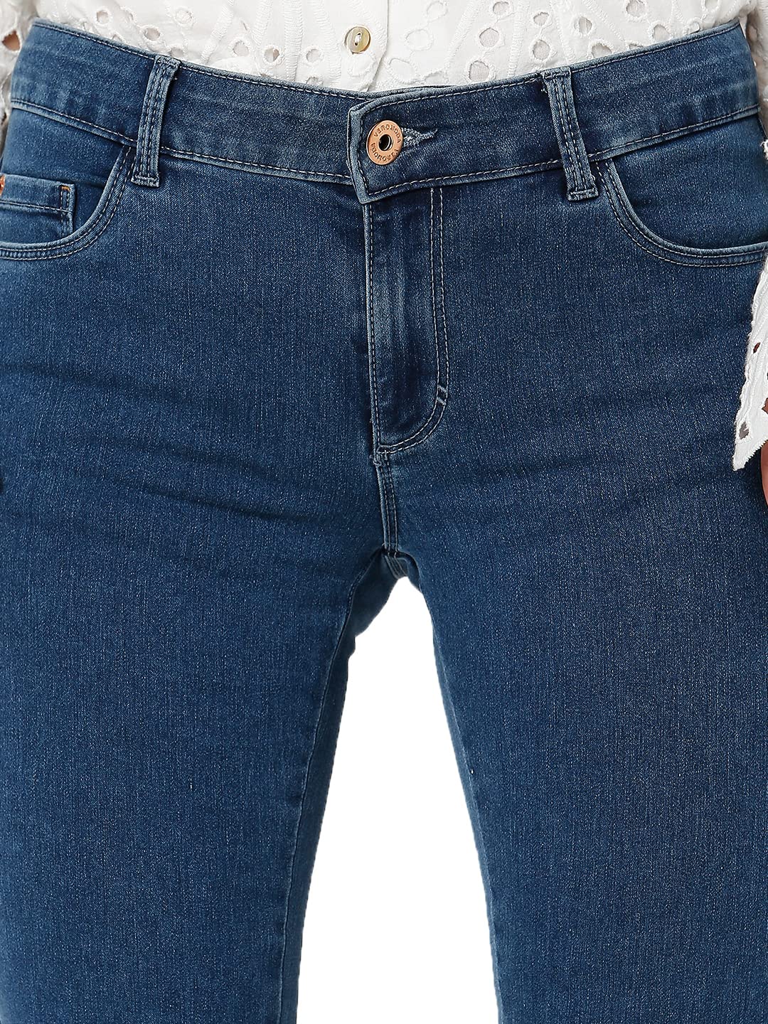 VERO MODA Regular Fit Jeans(102455302_Medium Blue Denim_27)