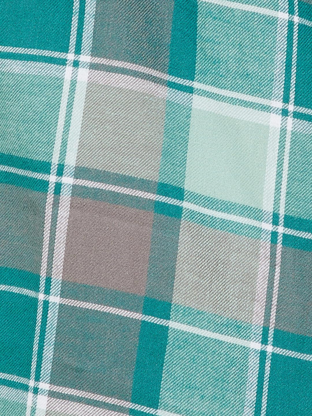 Max Women Checked Oversized Shirt (Green_3XL)