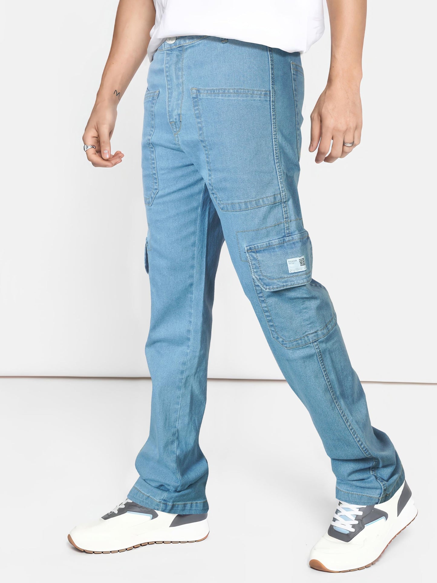 RIG BONE Relaxed Basic Men's Jeans (in, Numeric, 36, Plus, Light Blue)