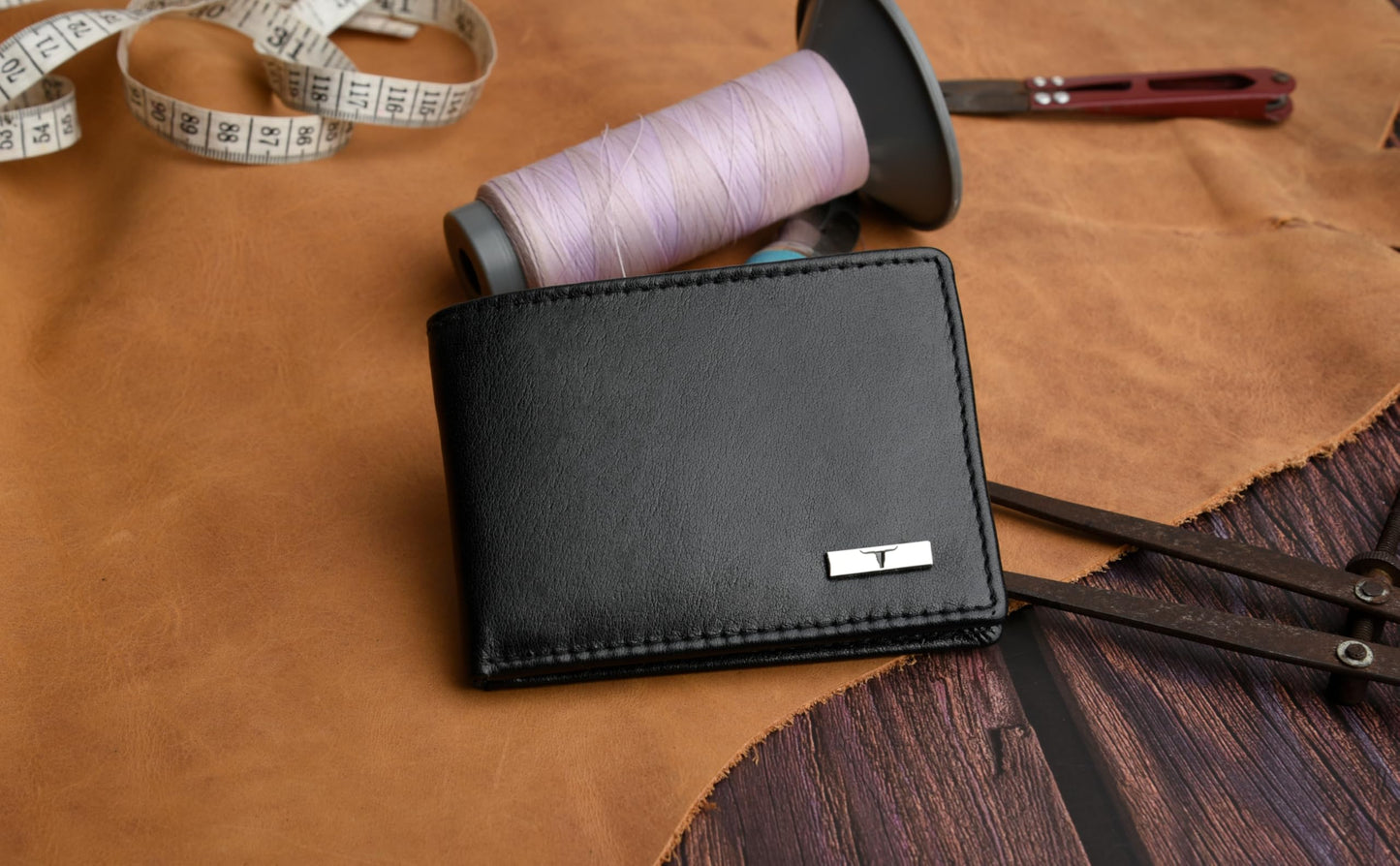 URBAN FOREST Fred Aniline Black Leather Wallet for Men