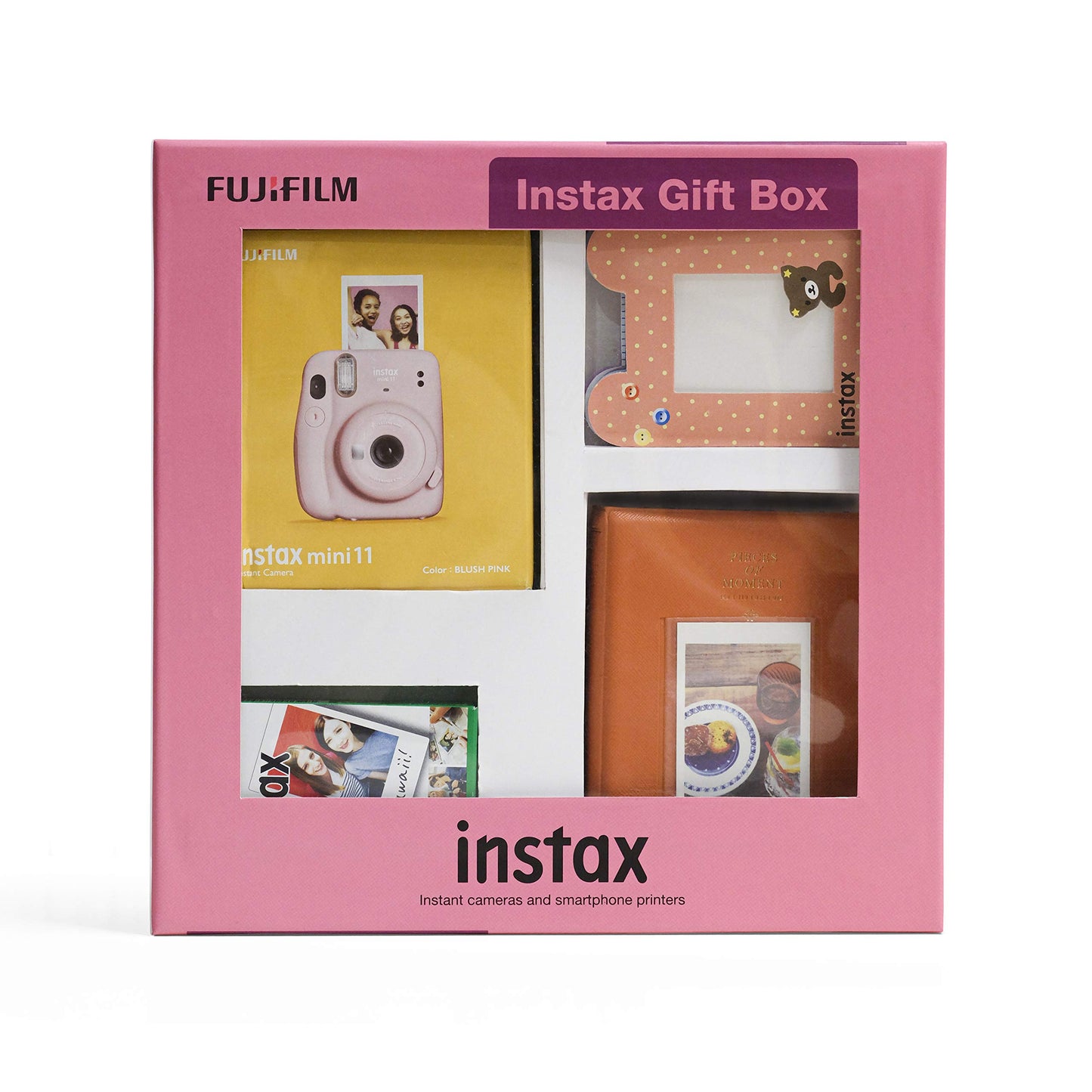 Fujifilm Instax Mini 11 Instant Camera (Blush Pink) Gift Box with 10 Shots