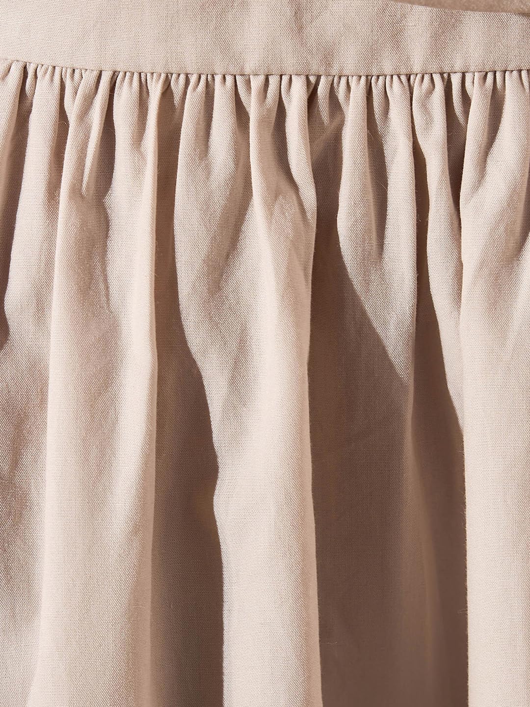 Max Girl's Cotton A-Line Midi Dress (B25KGOFSDR563_Cream