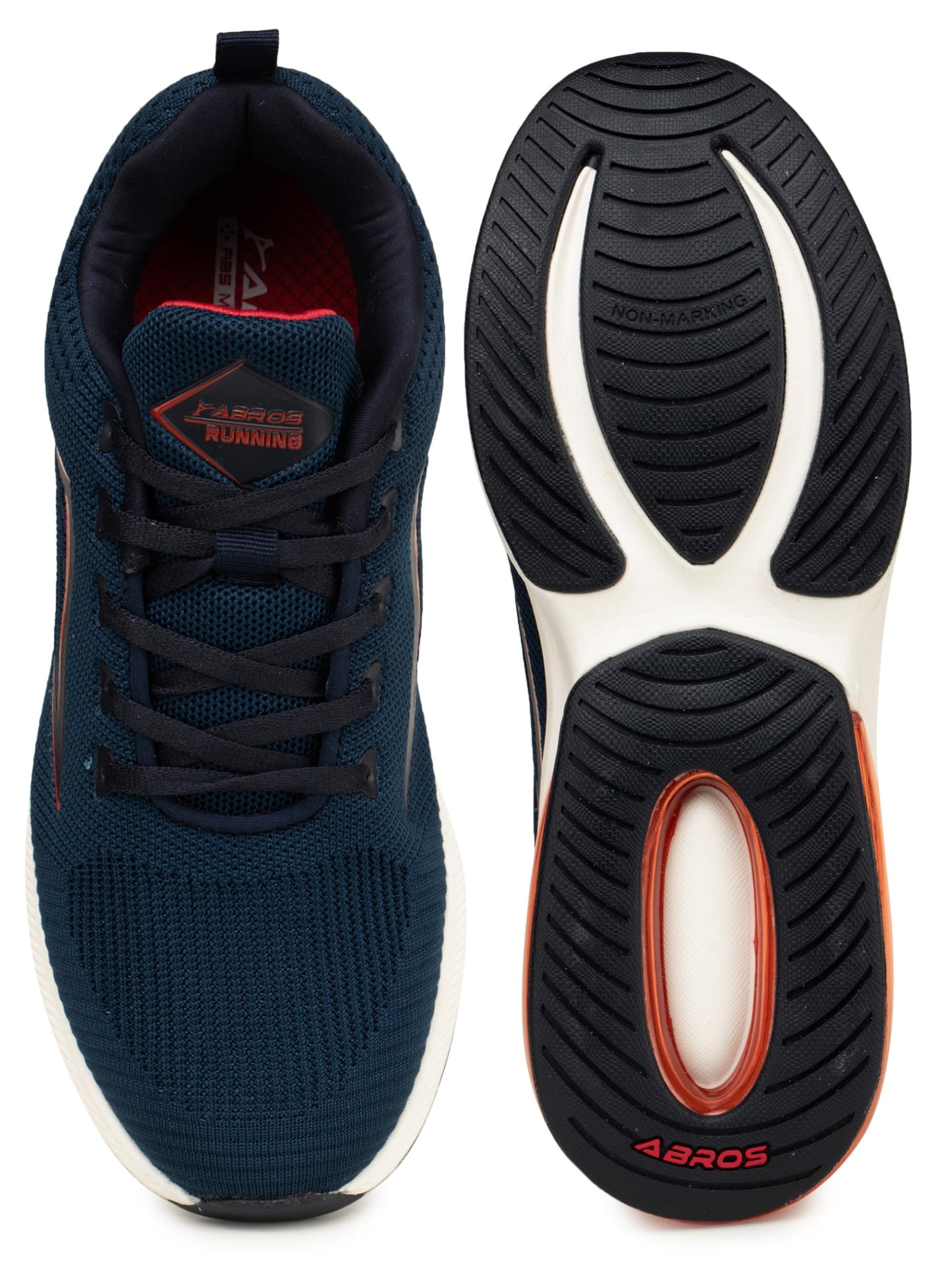 ABROS Men's ASSG1097O Galaxy-O Sports Shoes -Navy/Red -8 UK