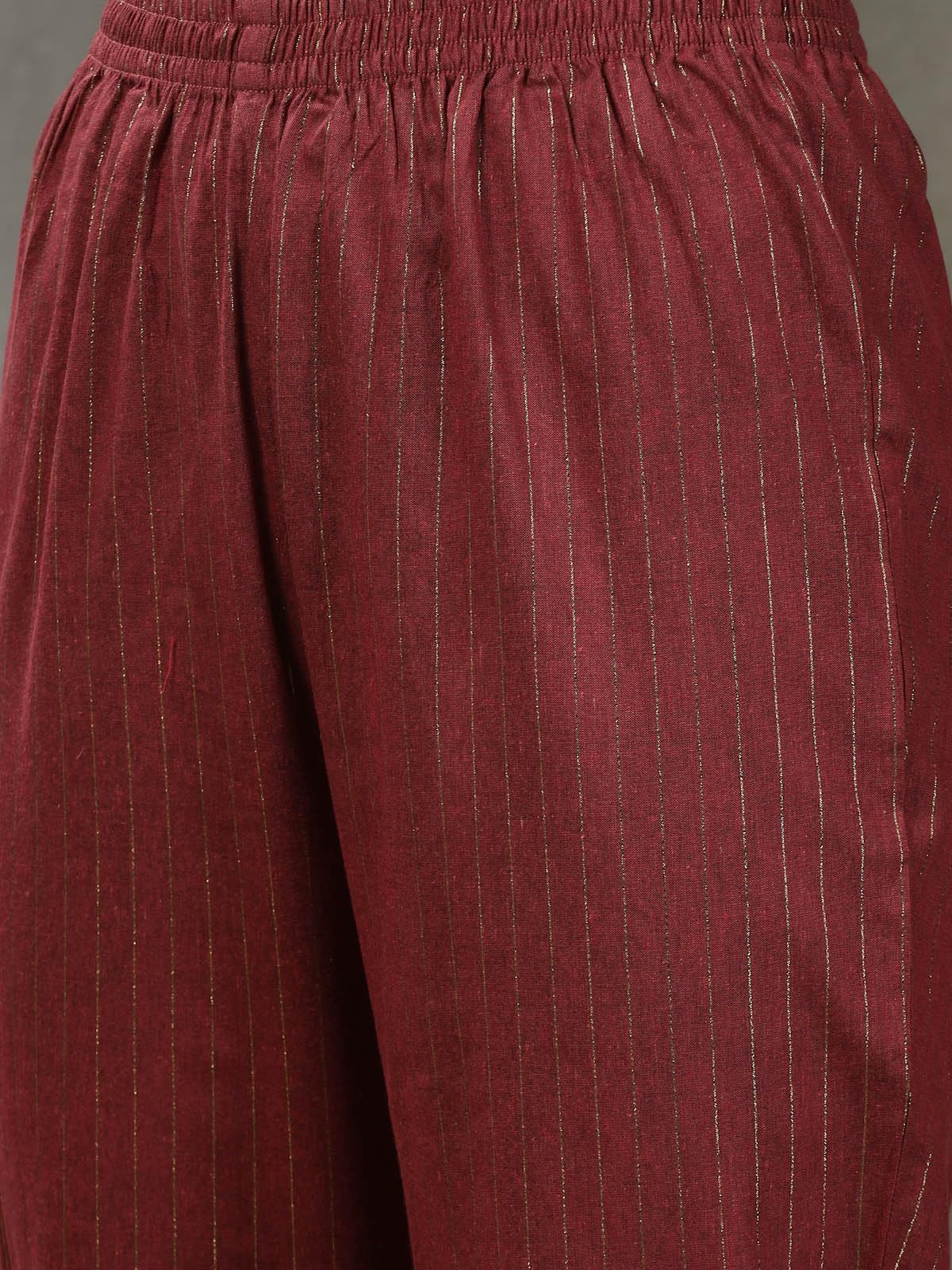 Stylum Women's Woven Designed Cotton Blend Straight Kurta Pant with Dupatta