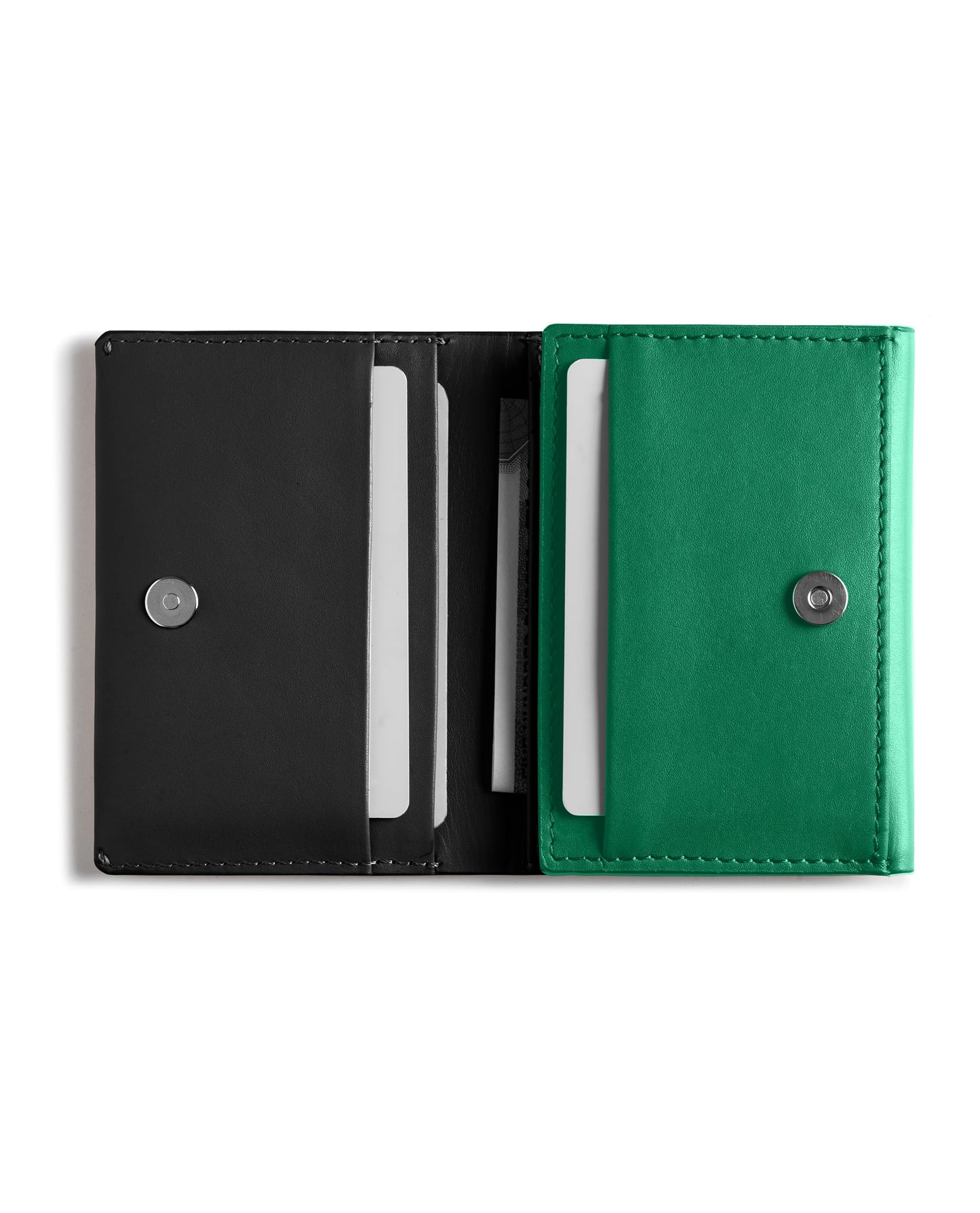 DailyObjects Black Even Wrap Card Wallet | Men Women | Premium Design | Full-Grain Leather | Handcrafted | Card Holder | 8 Cards Slots | Dual-Tone Colorways | Magnetic Closure