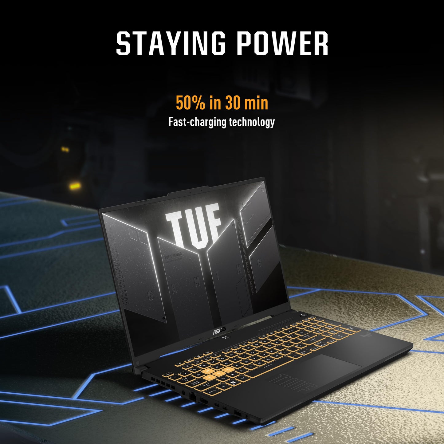 ASUS TUF Gaming F16,Intel Core 5 Processor 210H,14thGen Gaming Laptop(RTX 3050-6GB/65WTGP/16GB/512GB/FHD+/16"/144Hz/Windows 11/M365 Basic(1Year)*/Office 2024/Mecha Gray/2.20 Kg) FX607VJB-RL179WS
