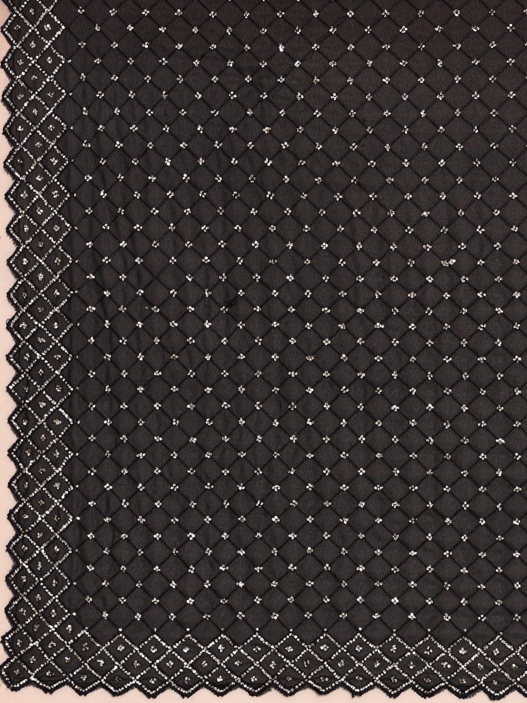 MOHEY Women's Georgette Hand|Stone|Thread Saree