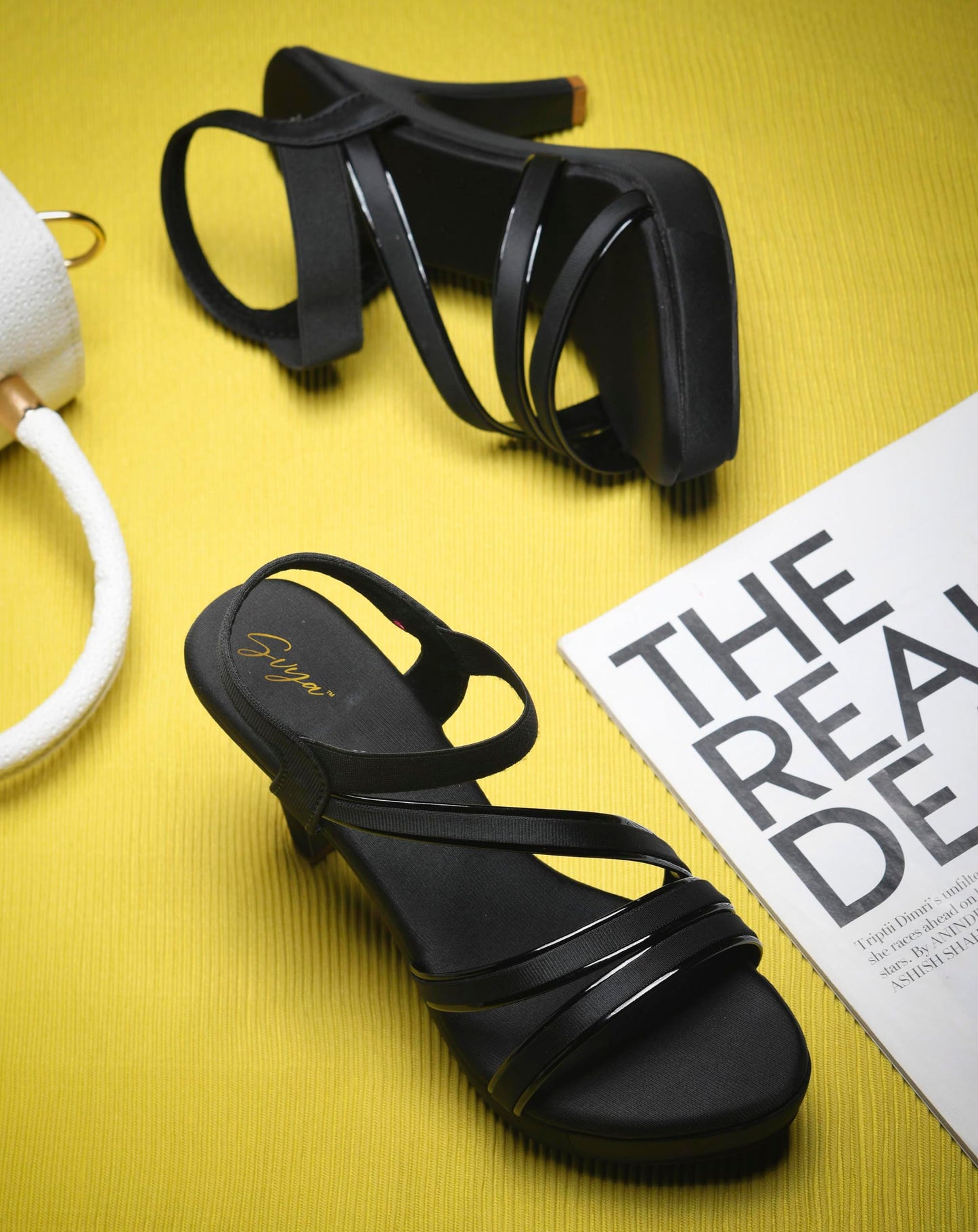 SVYA, Comfortable Heel Sandals for Women and Girl. (Black, UK Footwear Size System, Adult, Women, Numeric, Medium, 3)