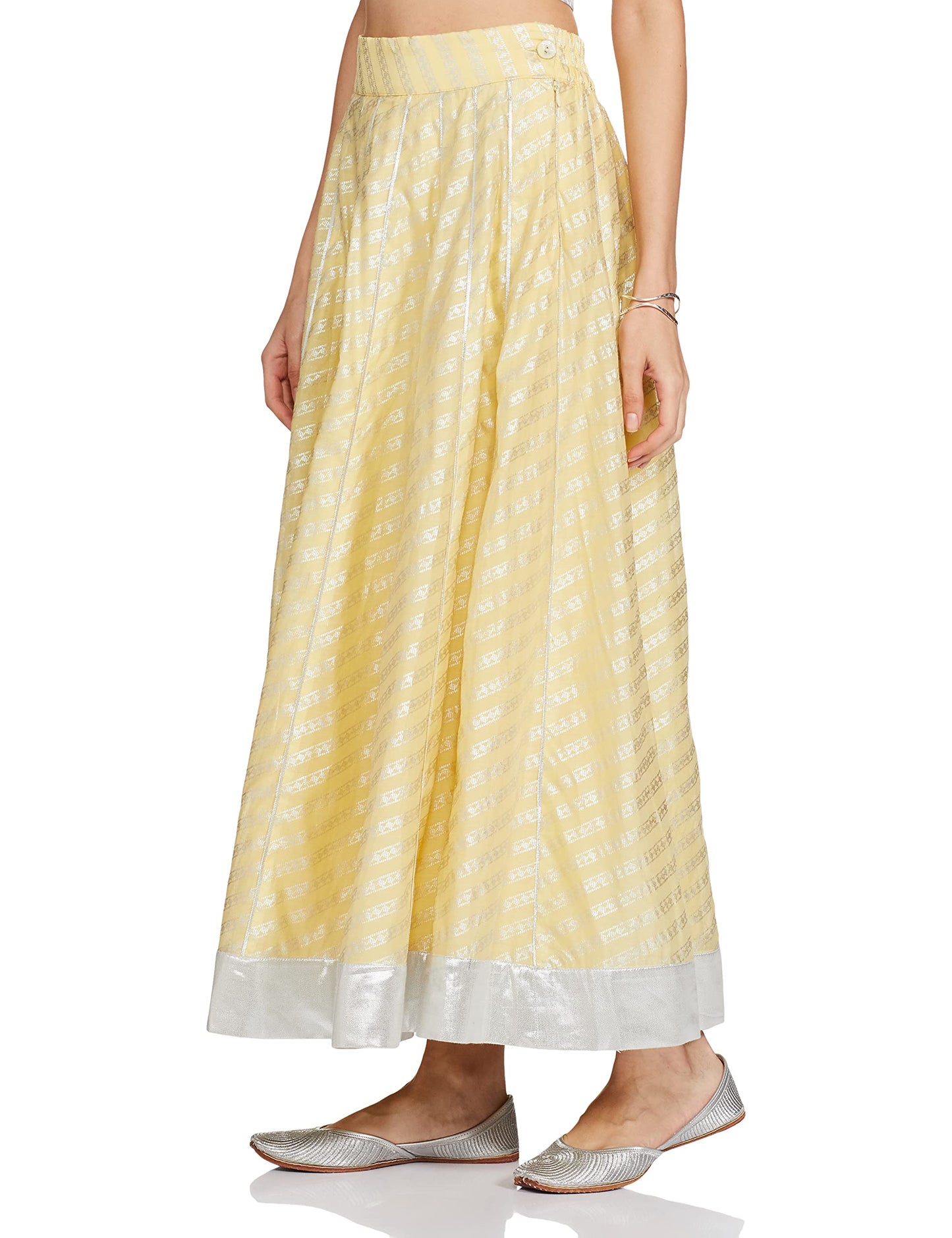 W for Woman Women's Maxi Skirt (18FES55358-50099_Yellow_WM_Yellow_M)