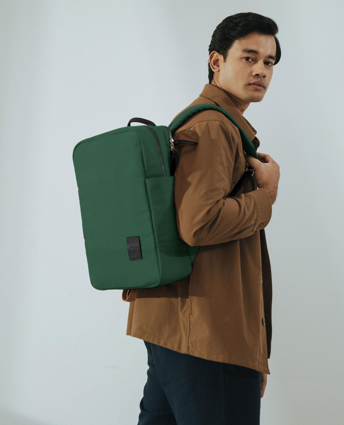 DailyObjects 9 to 9 Everyday Casual Laptop Backpack Compatible with upto 15" Laptop | Unisex Shoulder Travel Bag | Durable Canvas Material | Zippered Compartment with Slip Pockets | Trolley Sleeve