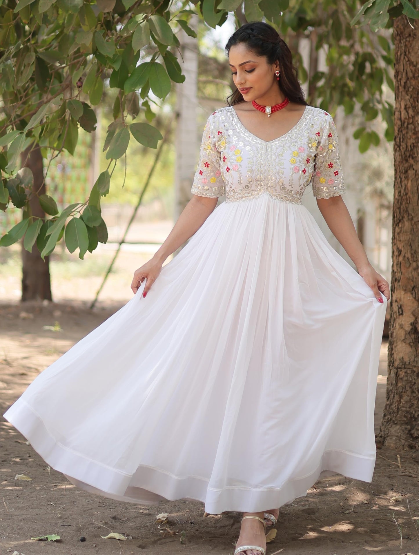 Fashion Basket Women's Georgette Anarkali Gown