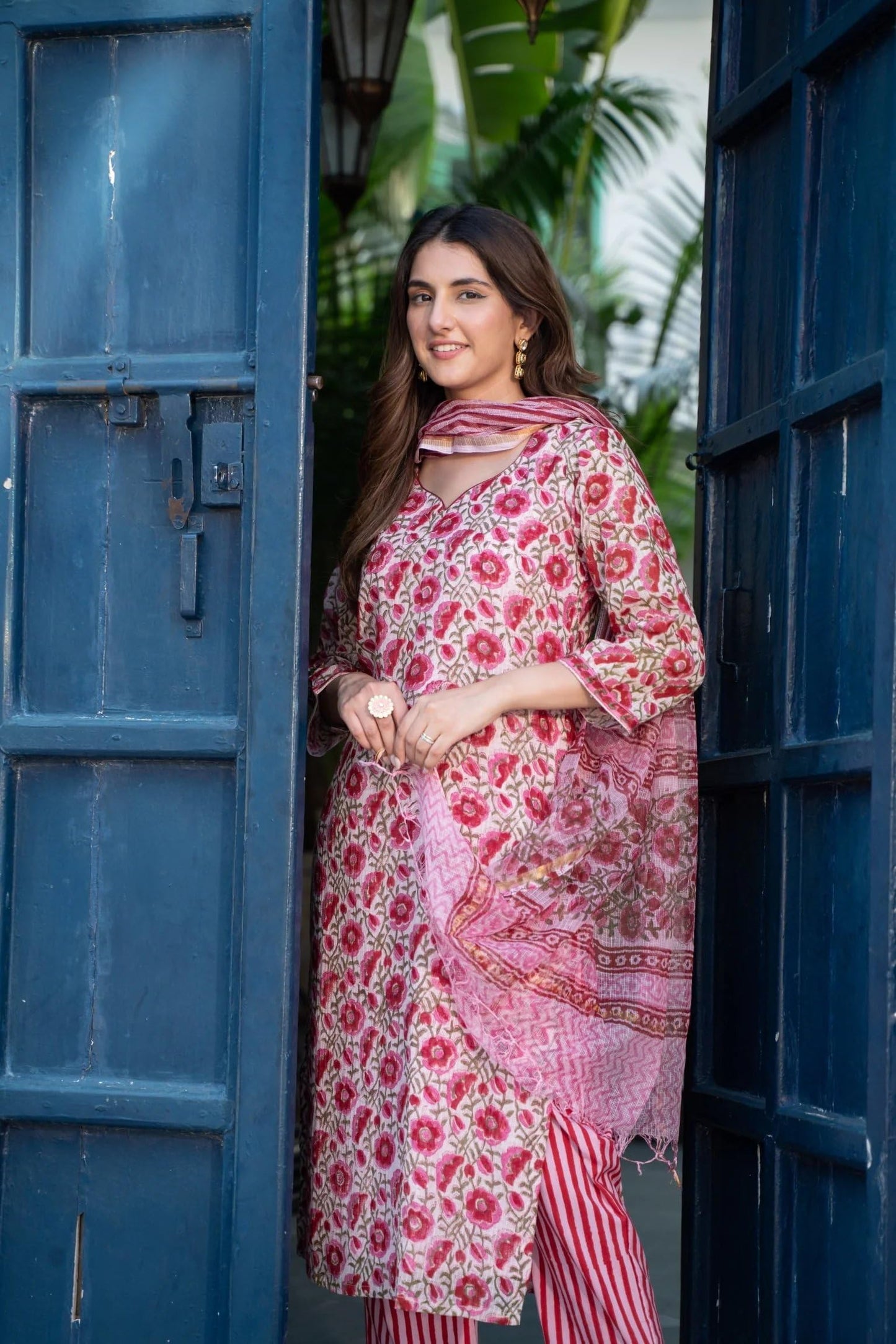 Kalaanj Kurta Set for Women || 3pic Kurta for Women (KALSS24SK-6_SP-85-M) Pink