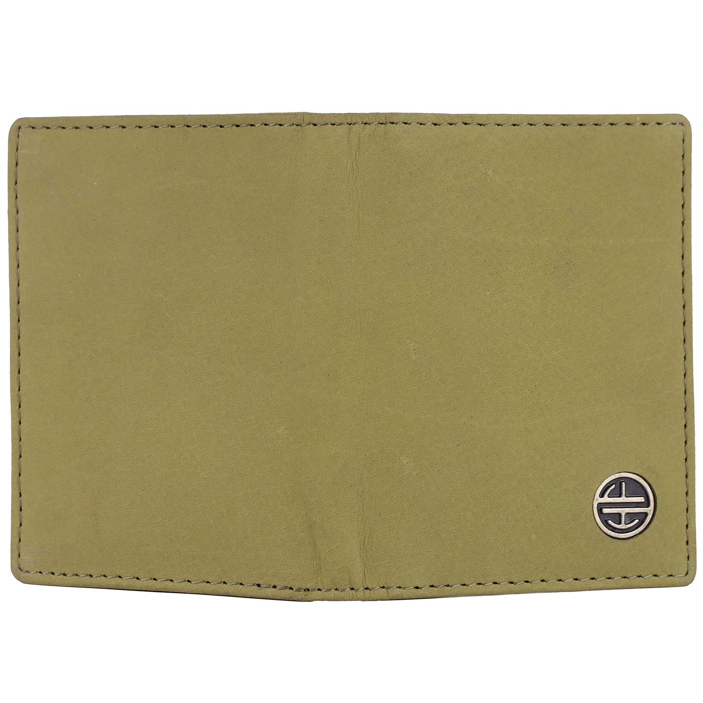 HAMMONDS FLYCATCHER Genuine Leather Card Holder for Men, Credit Card Holder, Slim Bi-Fold RFID Protected Credit Card Wallet for Men with 6 Card Slots, 1 Currency Slot, Metal Snap Button - Moss Green