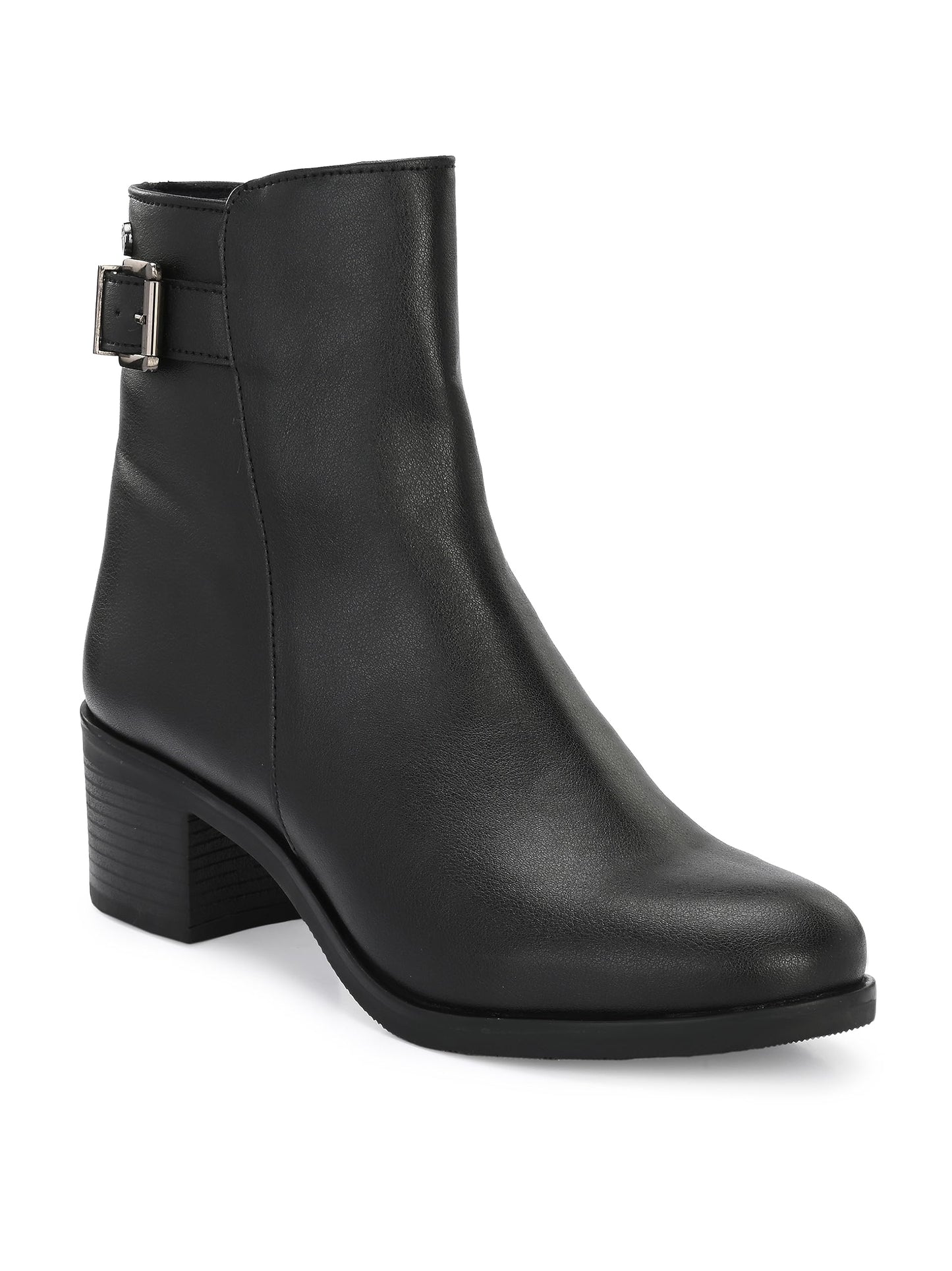 Delize Black Women Chelsea Heeled Boots 63728-37