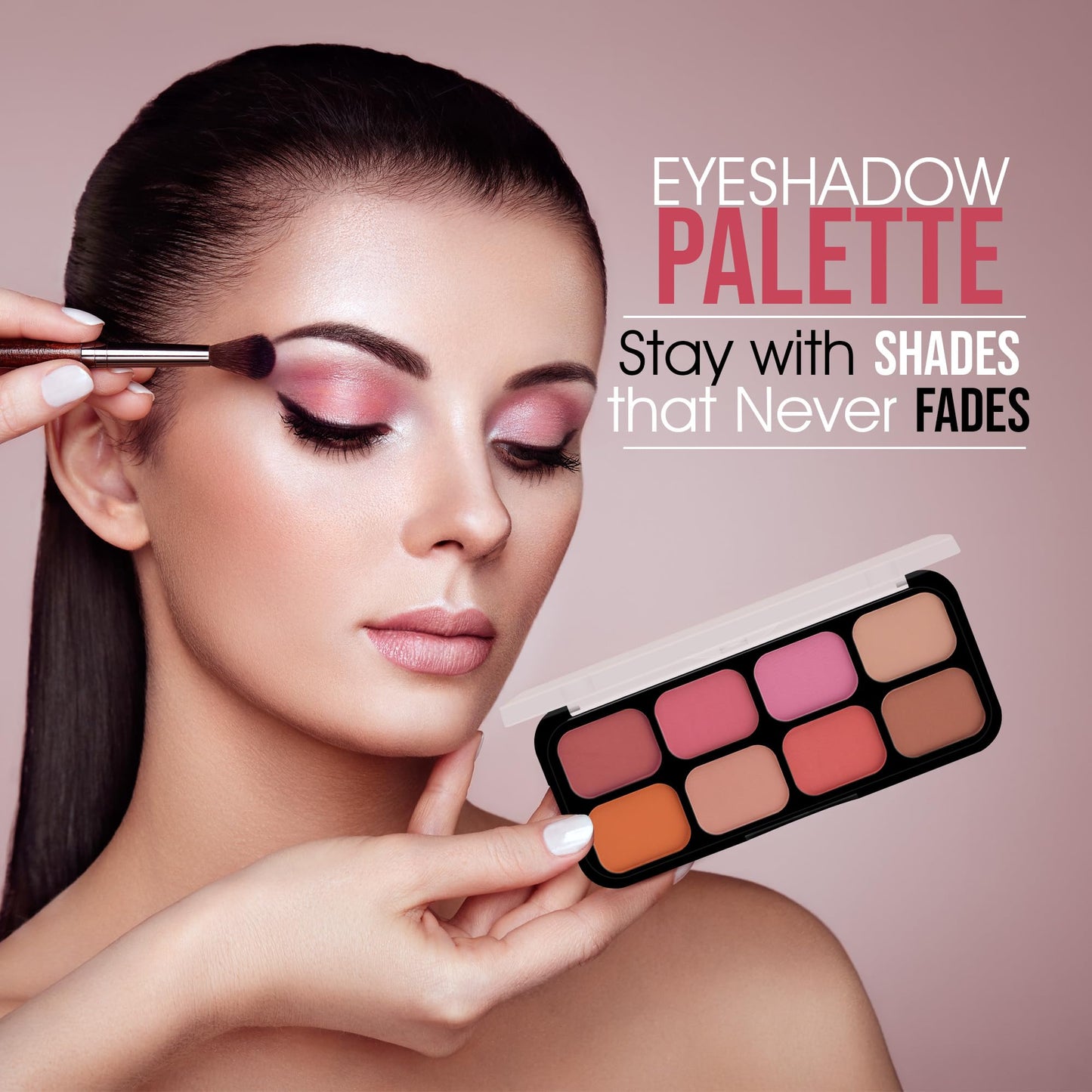 Beauty Berry Matte Eyeshadow & Blusher Palette | 8 Highly Pigmented & Blendable Shades | One Swipe Application, Lightweight & Long Wearing Eyeshadow Palette for Eye Makeup (Shade - 02)