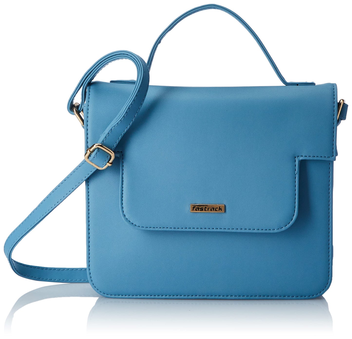 Fastrack Blue Structured Sling Bag For Women