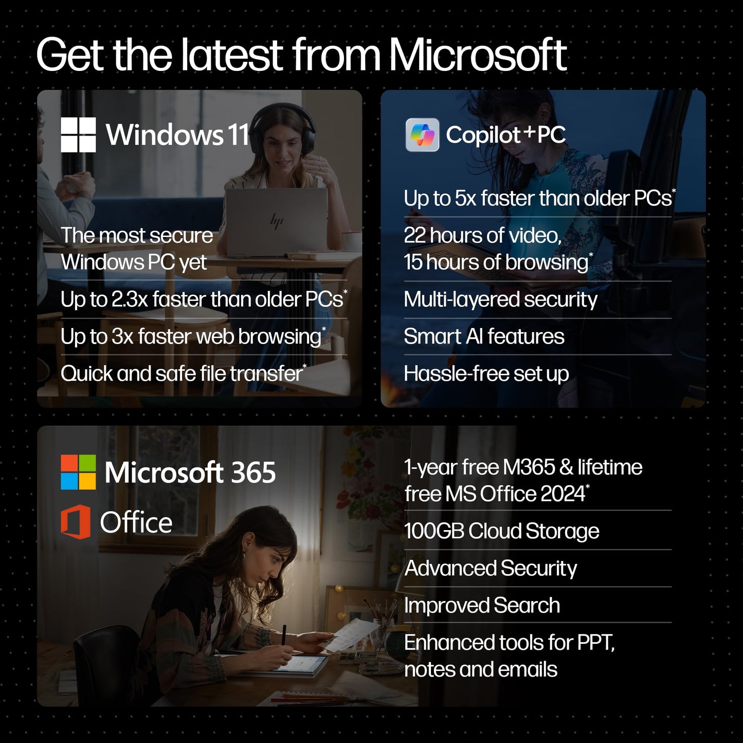 HP OmniBook X Flip (Previously Envy), Intel Core Ultra 7 258V Next Gen AI Laptop, 47 Tops (32GB LPDDR5X, 1TB SSD) 3K,OLED, 0.2ms,14''/35.6cm Touch, Win11, Office24, Blue, 1.38kg, 5MP Camera, fm0029TU
