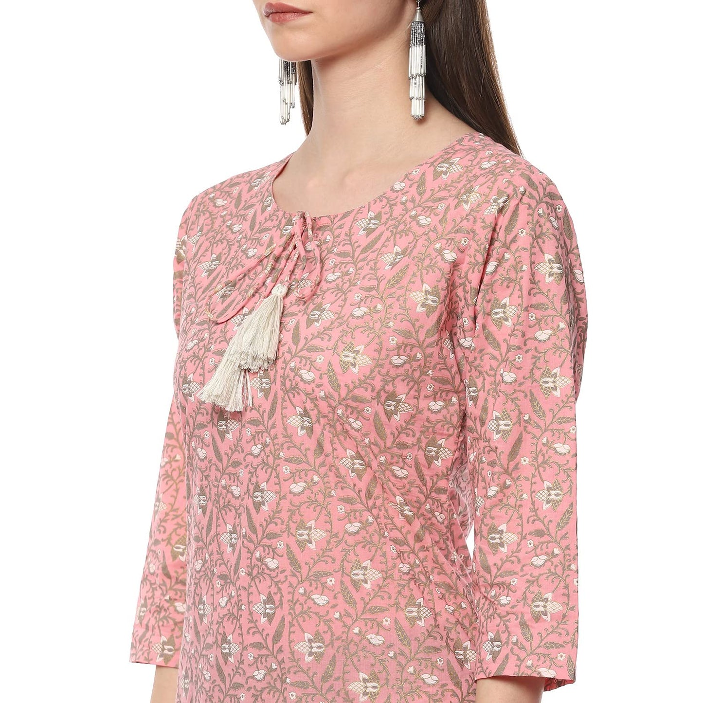 BIBA Women's Assorted Cotton Hand Block Print Unstitched Suit Set