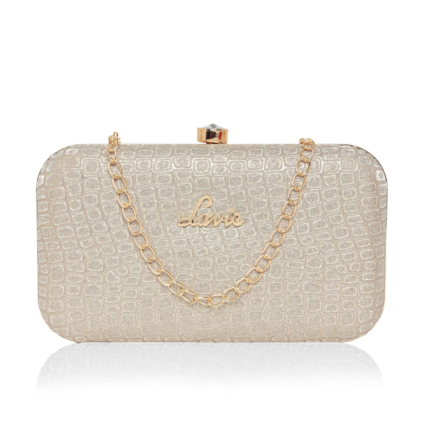 Lavie Women's Tinsel Frame Clutch Purse (Gold)