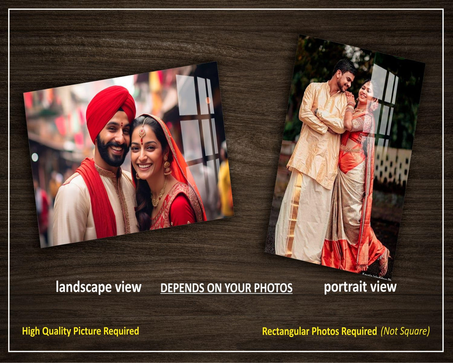 SP Graphics I Customized Acrylic Photo Frame (12x18 inch 5mm) | Custom Picture Frame with Your Photo | Gift for Birthday I Anniversary I anniversary I gift I Wall mount I frameless photo frame