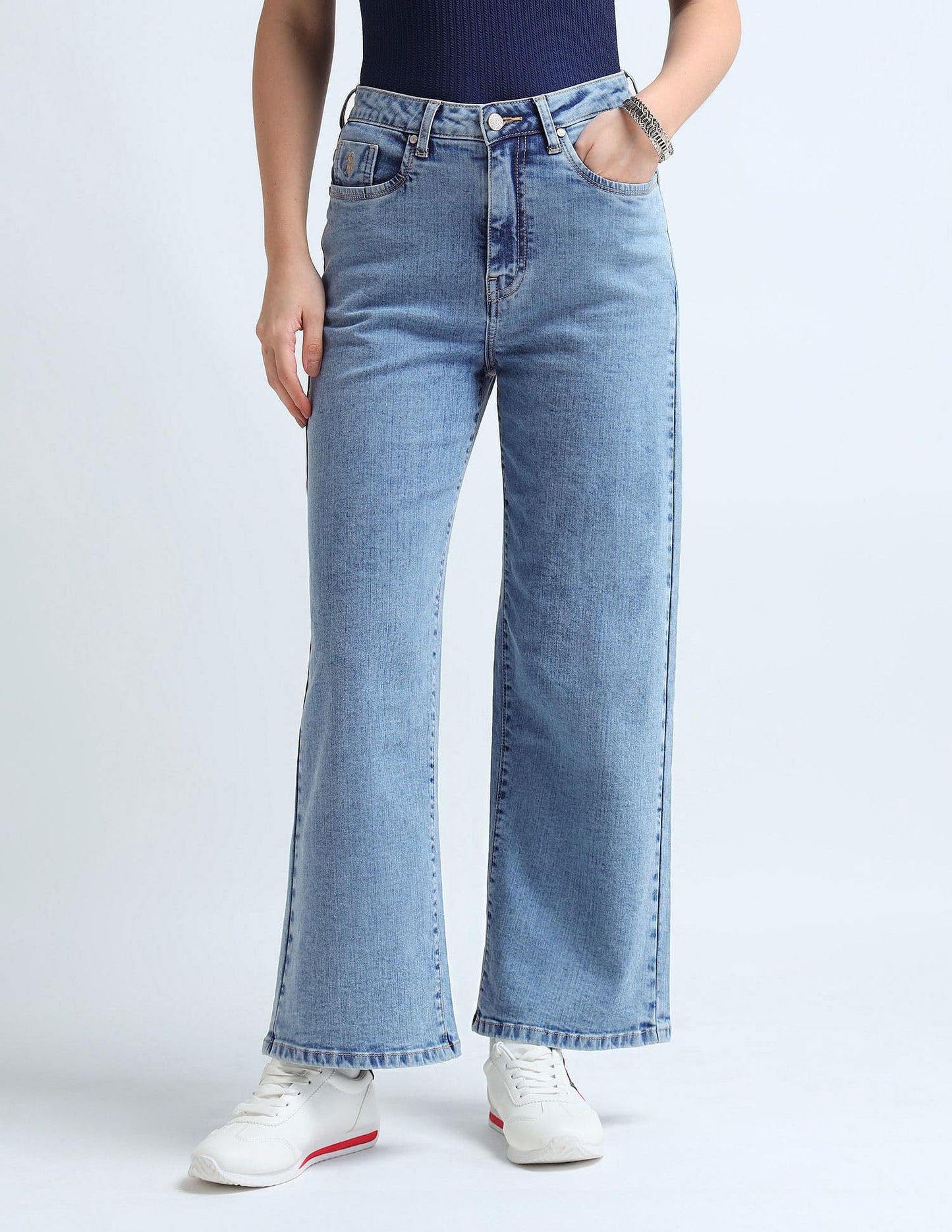 U.S. POLO ASSN. Women's Loose Jeans (UWAW24JEN161_Blue