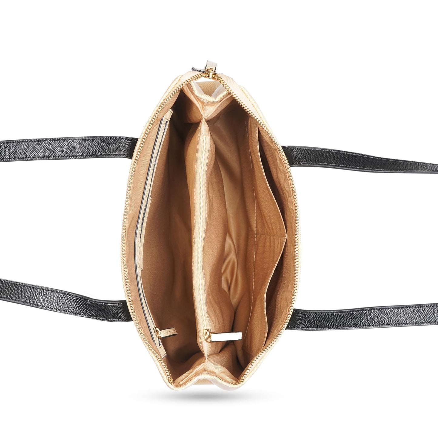 Caprese Roma Tote Medium Beige Bag for Women|Stylish, Durable, Multi-Compartment Design for Work, Travel, Shopping |Comfortable Straps Shoulder Bag, Ideal for Laptop & Essentials