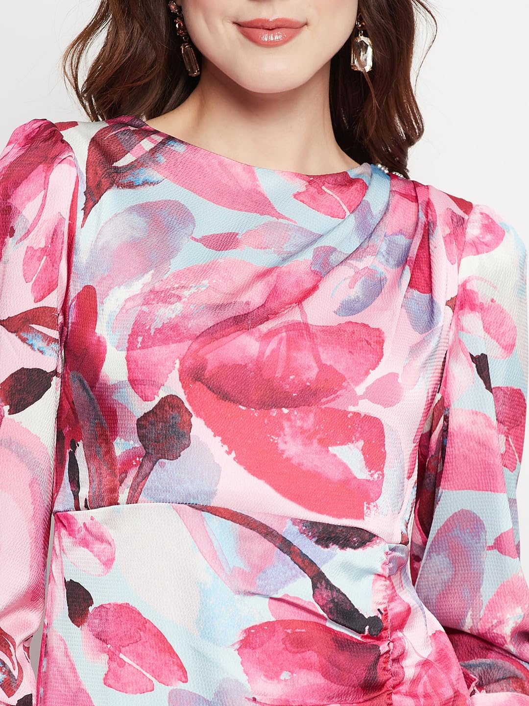 Madame Floral Print Pink Dress