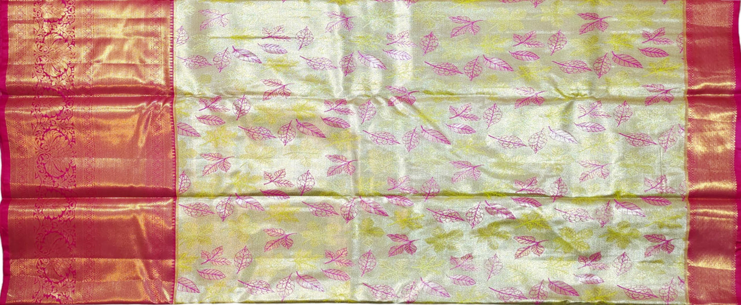 VFCollections Women's Kanchipuram Silk Pure Pattu Sarees With Blouse (VFC214-3)