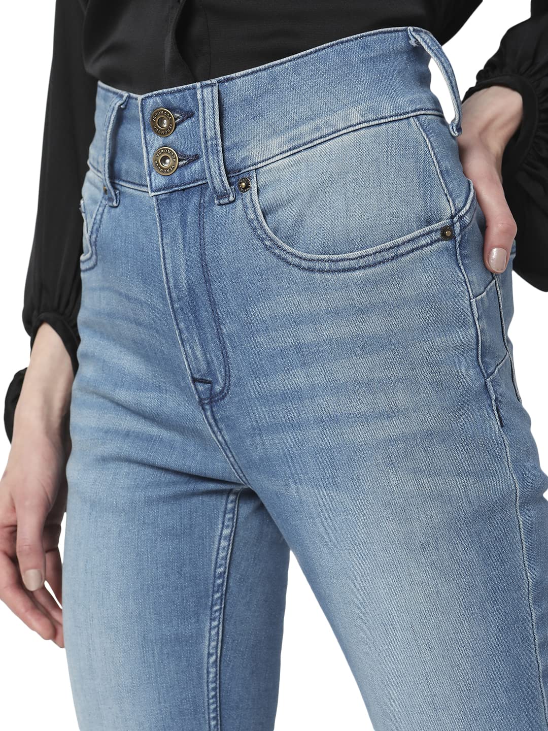 VERO MODA Skinny Fit Jeans(10298051_Powder Blue_32)