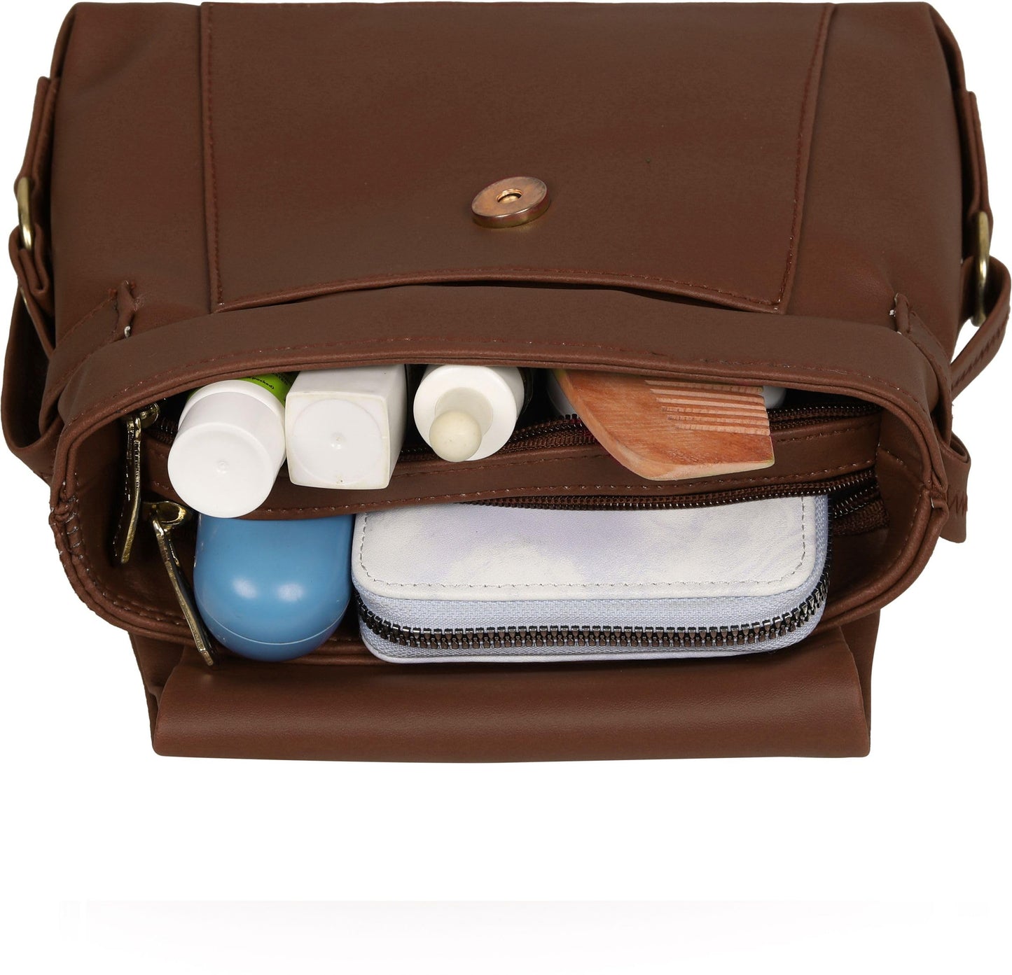 M MARAZZI Tan Sling Bag for Women | Lightweight Crossbody Bag | Adjustable Strap, Multi-Compartment, Durable & Hands-Free | Daily Use, Travel & Outdoor Bag