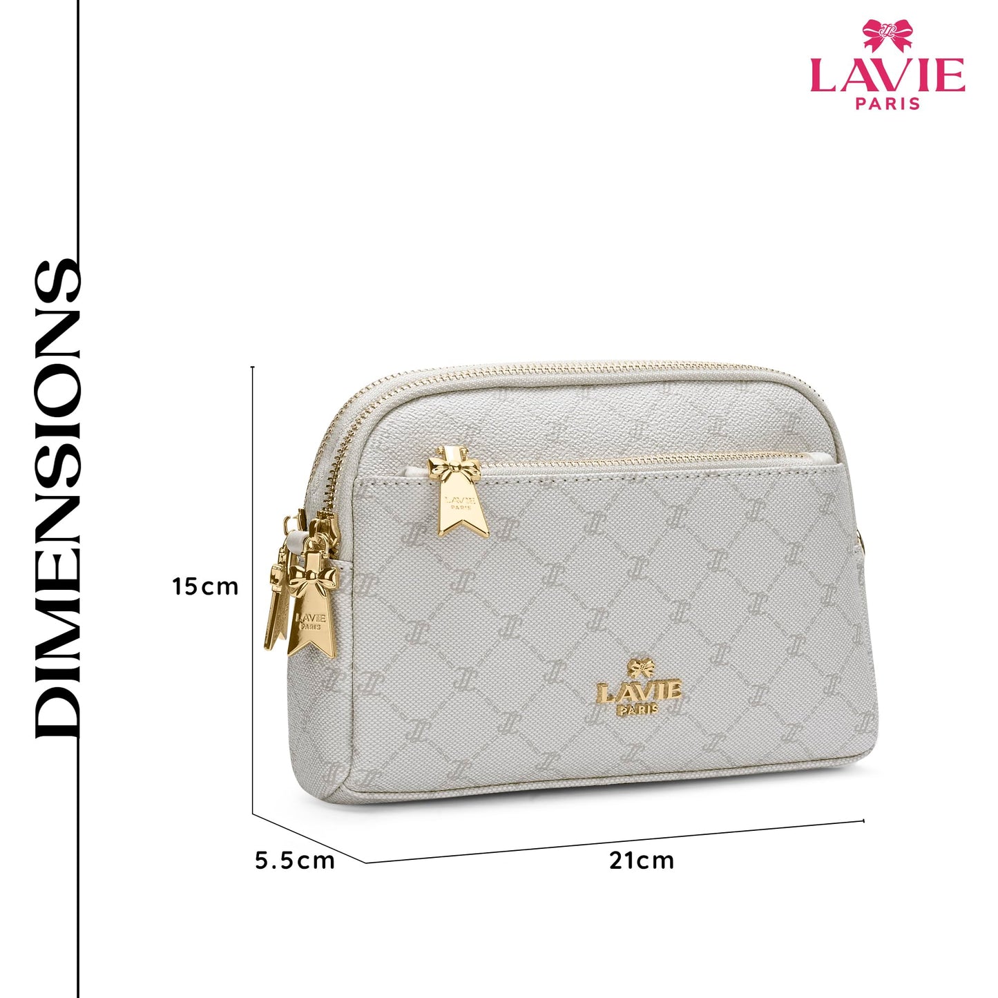 LAVIE PARIS Women's Helen 3 Compartment Crossbody Sling Bag | Ladies Purse Handbag | Gift for Women