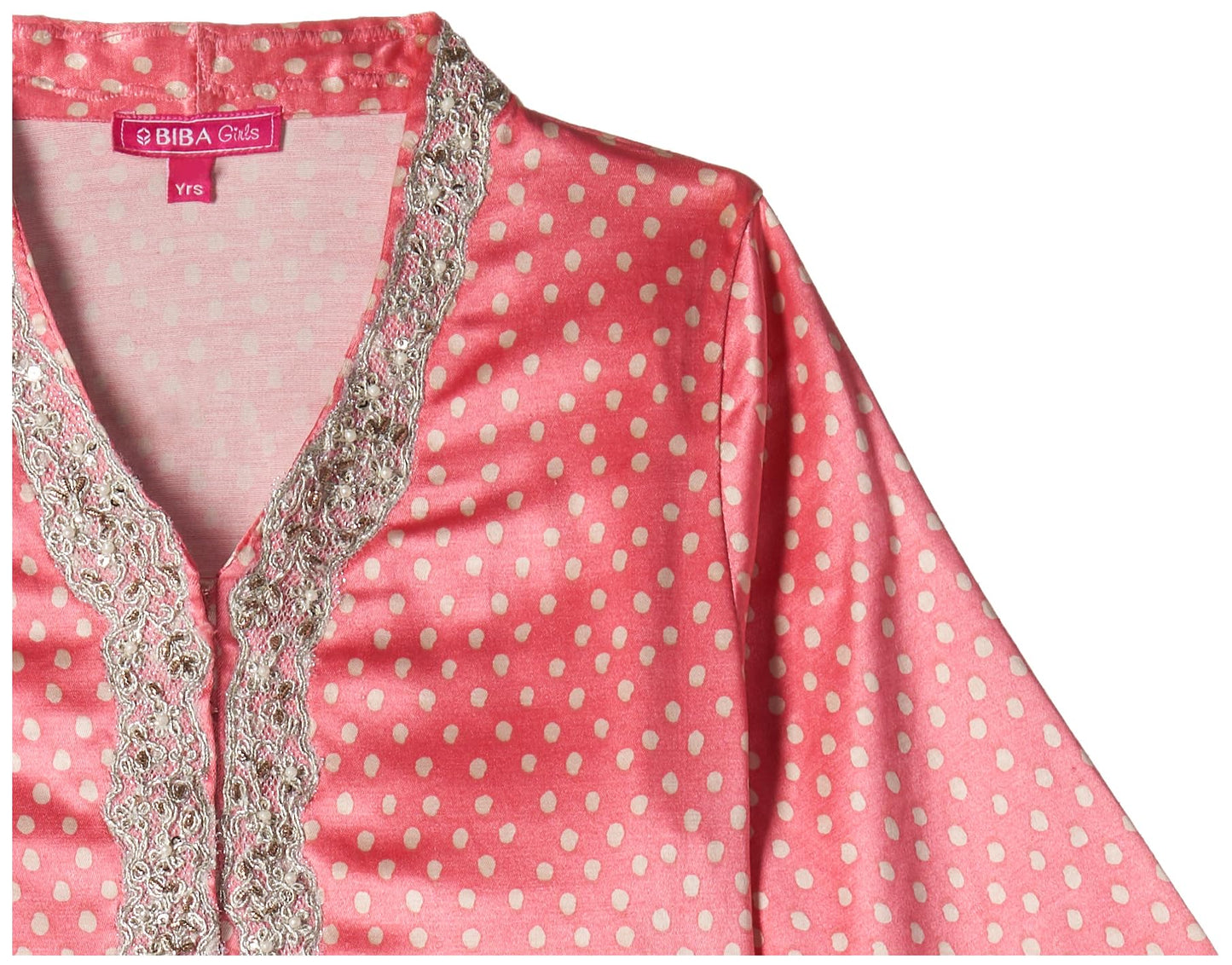 BIBA Girl Printed Skirt Kid(Kw4753_Pnk/Blu_15), Viscose, Lehenga Set, Readymade, Pink