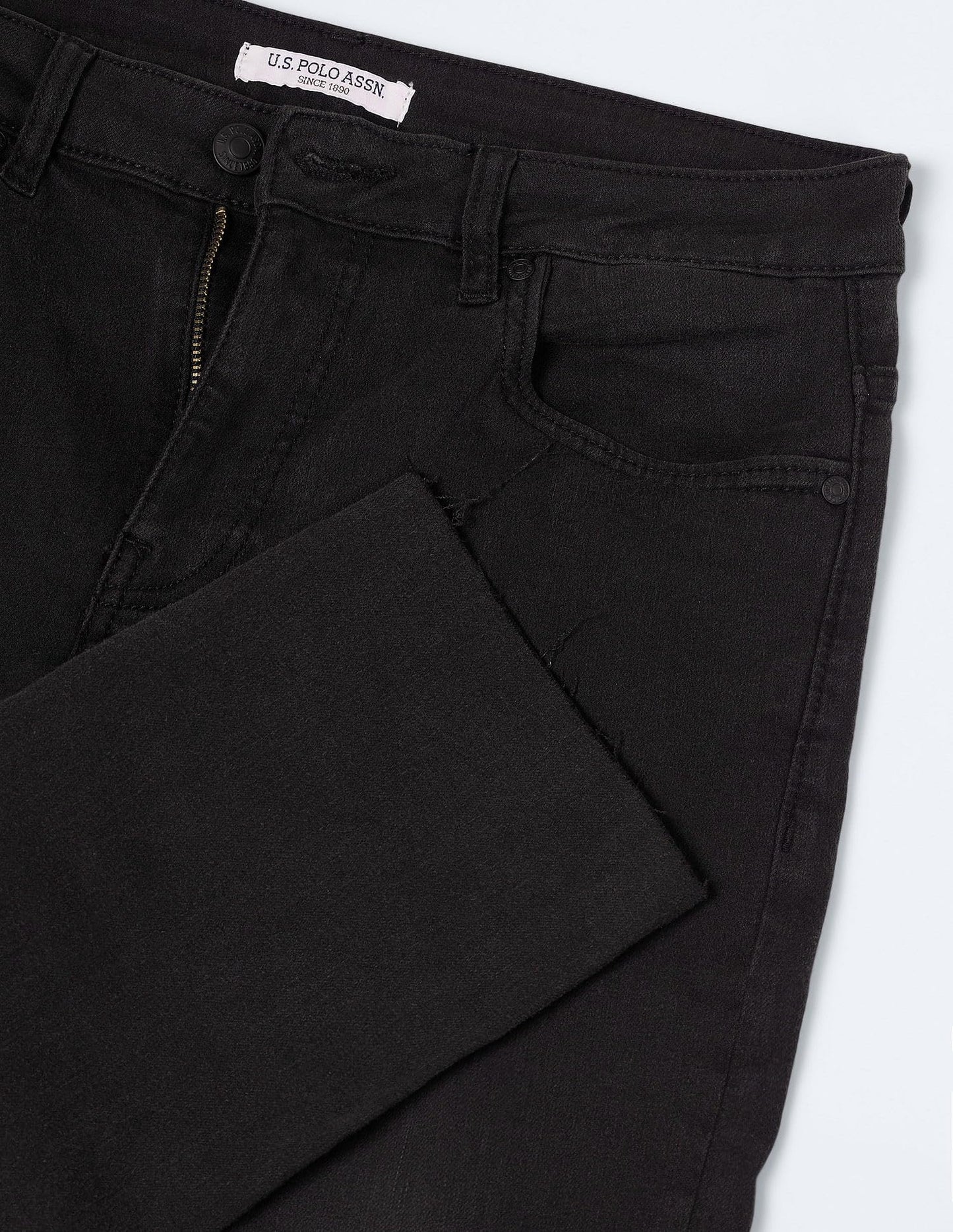 U.S. POLO ASSN. Slim Fit Mid Rise Jeans (UWAW24JEN280_Grey_28)