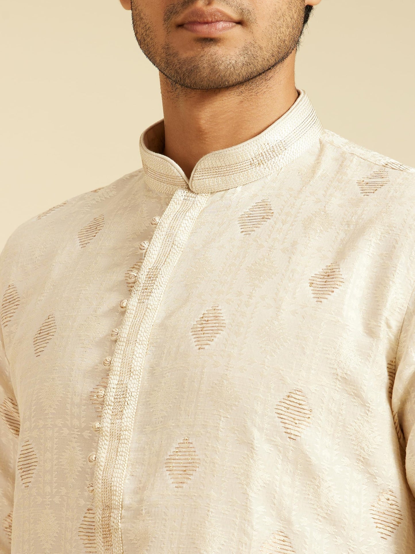 DIWAS BY MANYAVAR Men's Brocade | Jacquard Weave Kurta Set (2pcs)