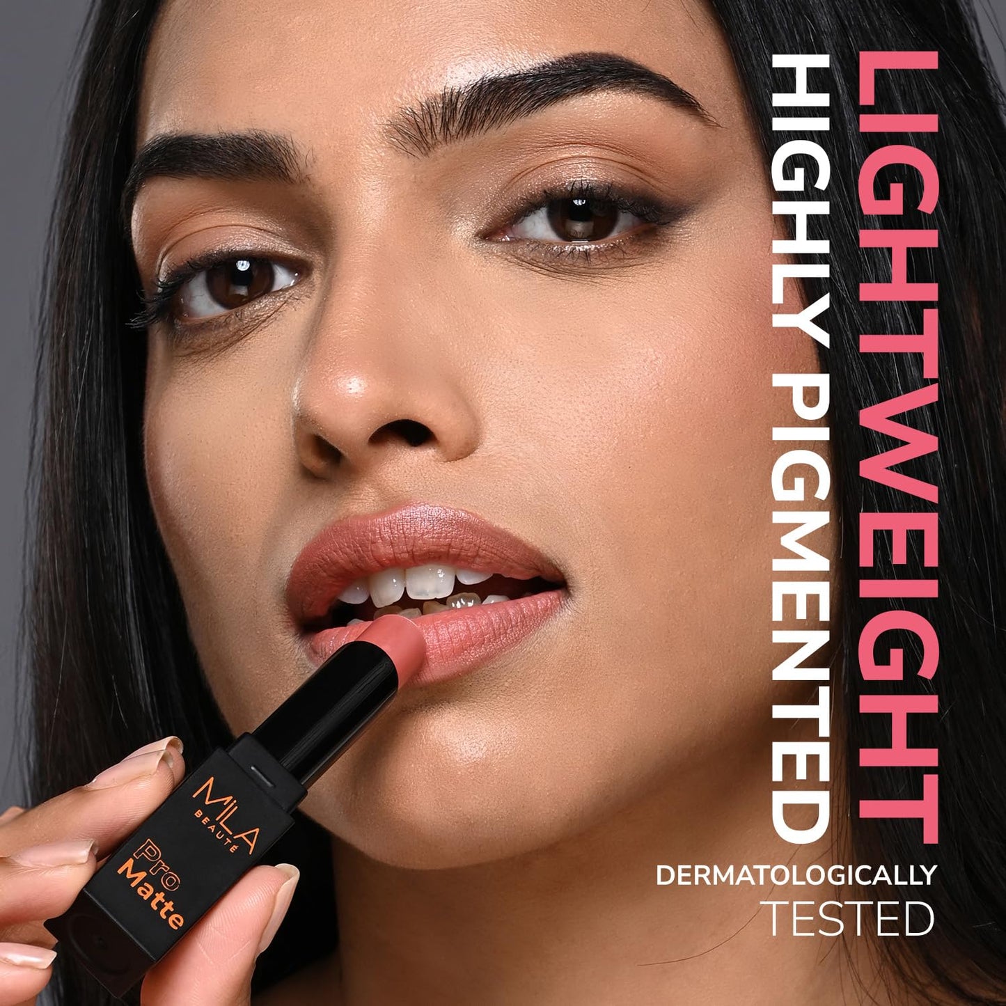 Mila Beauté Pro Matte Lipstick | Highly Pigmented & Long lasting | Semi Matte Finish | Light Weight Lipstick | Single Swipe Application | Luxurious Lip Color | Shade - (Zeenat, 4.2g)