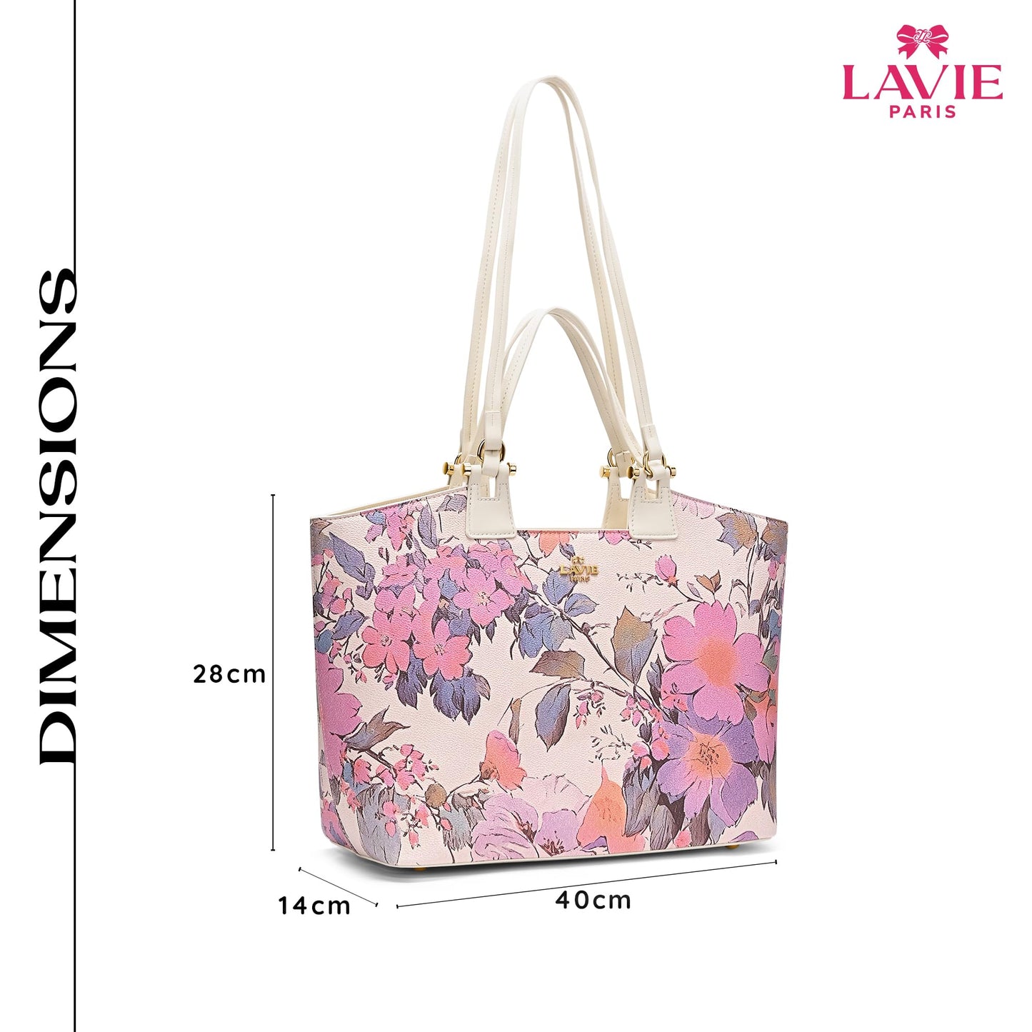 LAVIE PARIS Women's Fleur Large Tote Handbag | Tote Bag for Work | Ladies Purse | Stylish Shoulder Bag | Gift for Women