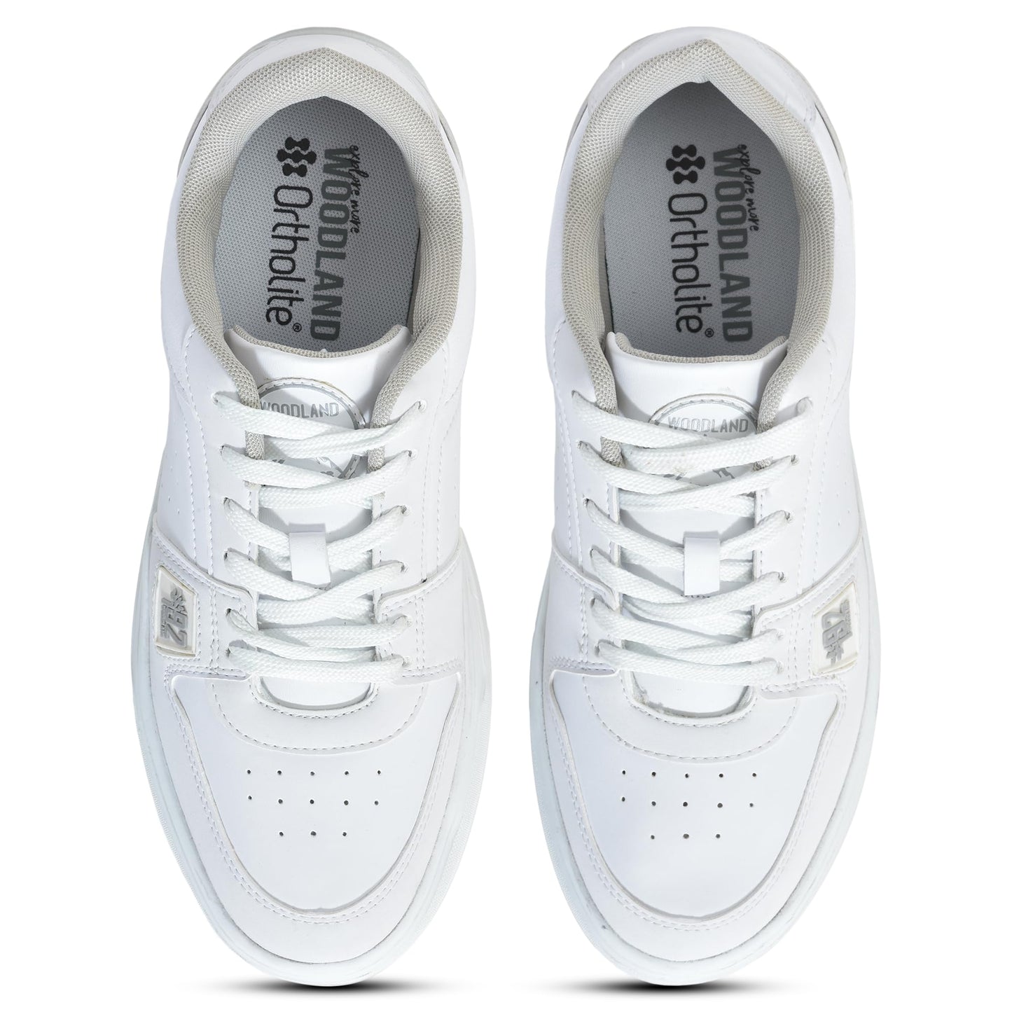 Woodland Men's White PU Sneakers-10 UK (44EURO) (OSNK 4988023)