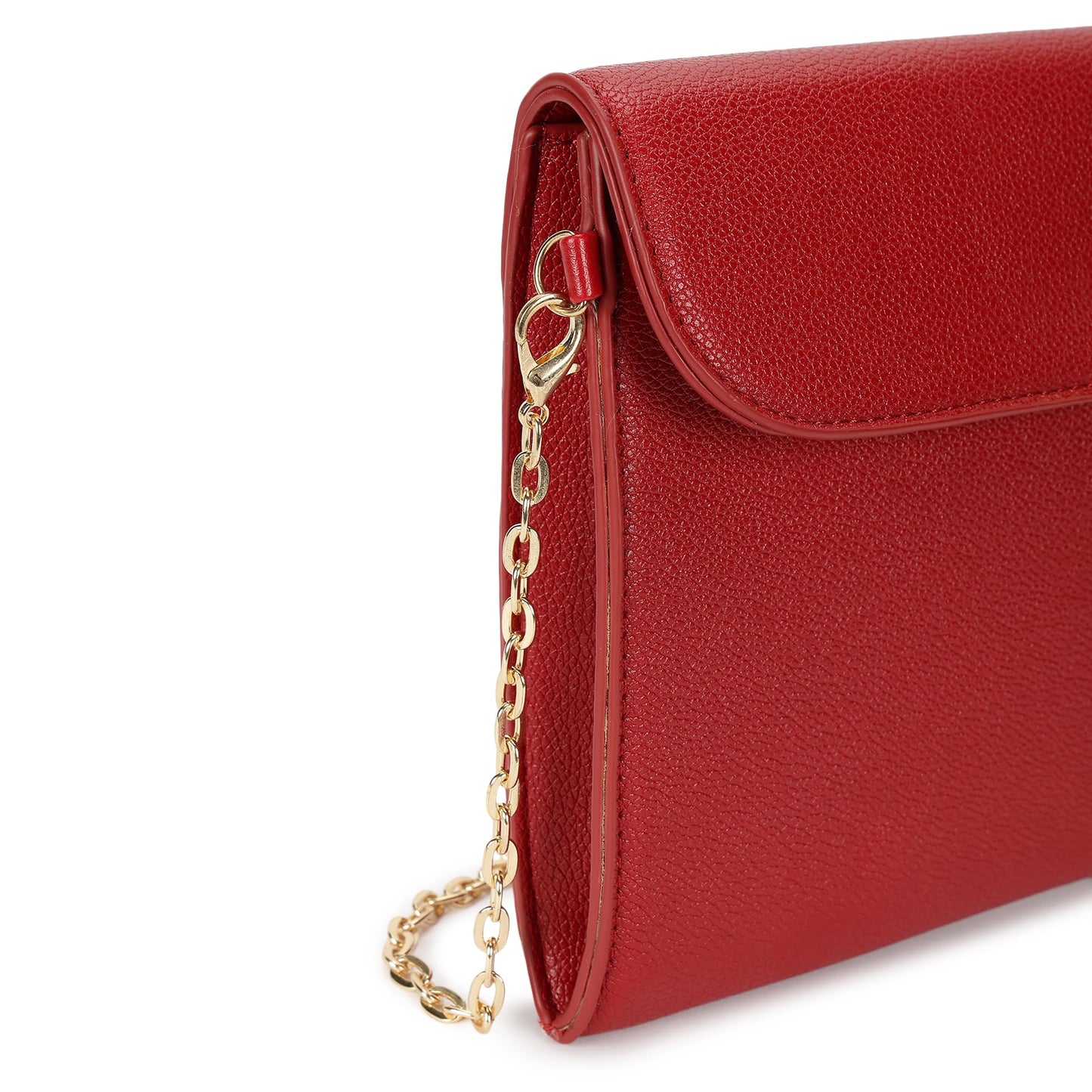 Fastrack Chain Reaction Sling Bag for Women | Medium Size with Flap Closure, Twist Lock and Gold Metal Chain | Stylish Sling Bag for Parties and Casual Outings