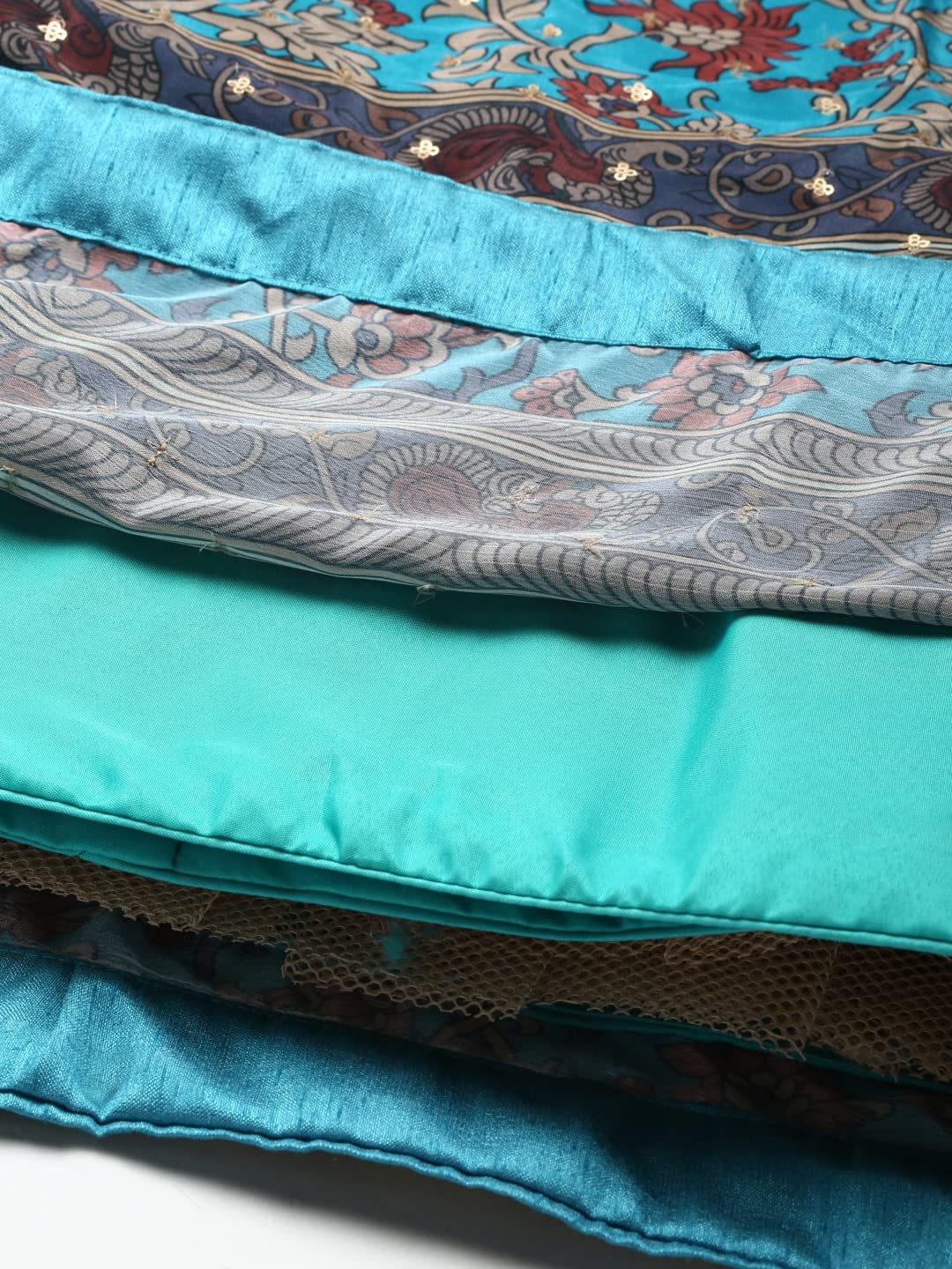 Zeel Clothing Women's Silk Embroidered Semi-Stitched Wedding Lehenga Choli with Dupatta (106-Blue-Wedding-Bridal-Latest-Lehenga; Free Size)