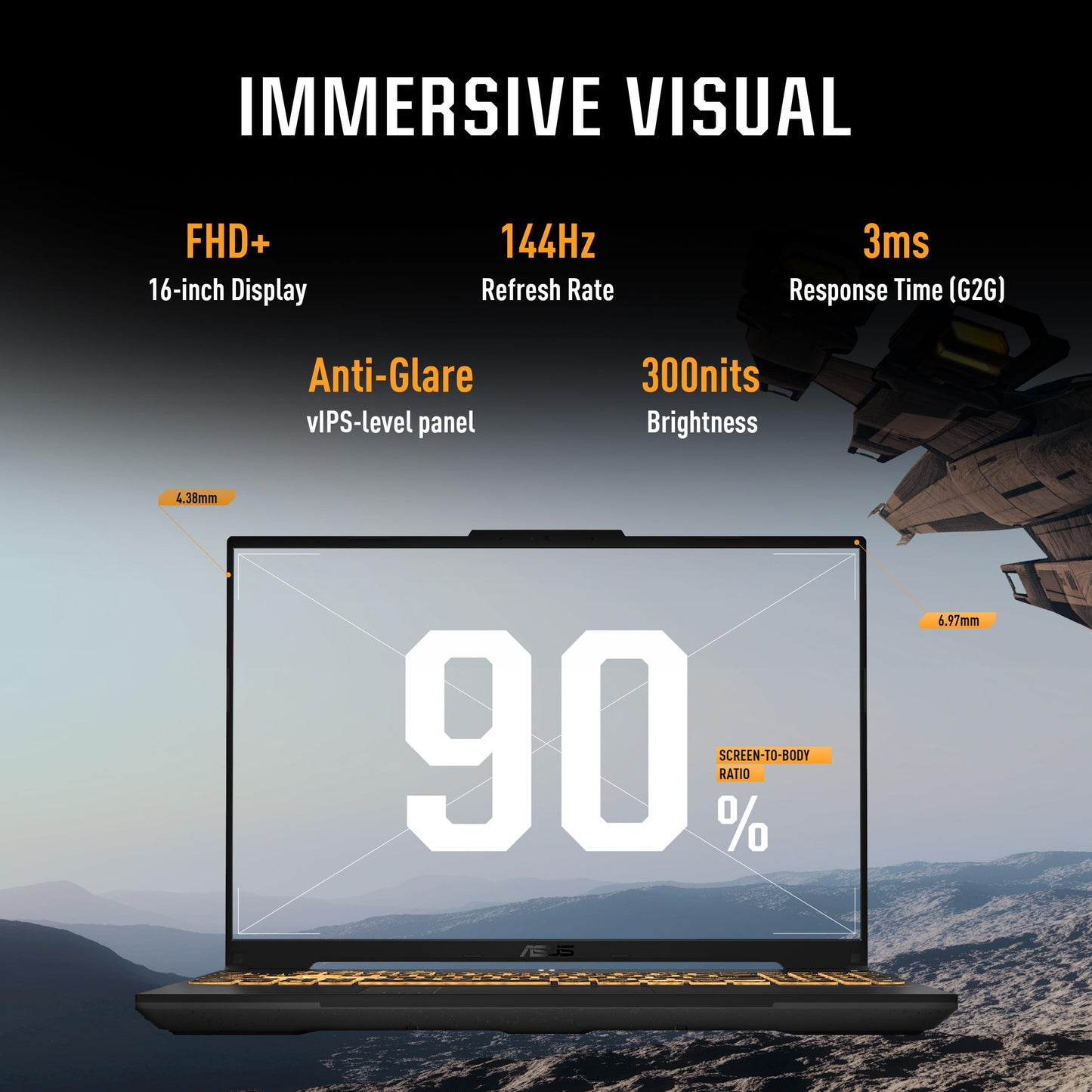 ASUS TUF Gaming F16,Intel Core 5 Processor 210H,14thGen Gaming Laptop(RTX 3050-6GB/65WTGP/16GB/512GB/FHD+/16"/144Hz/Windows 11/M365 Basic(1Year)*/Office 2024/Mecha Gray/2.20 Kg) FX607VJB-RL179WS