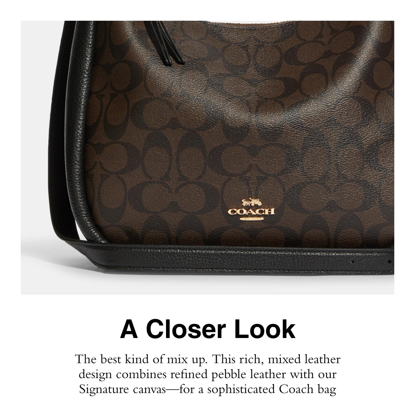 Coach Jules Hobo, Brown Black, Multi, Contemporary