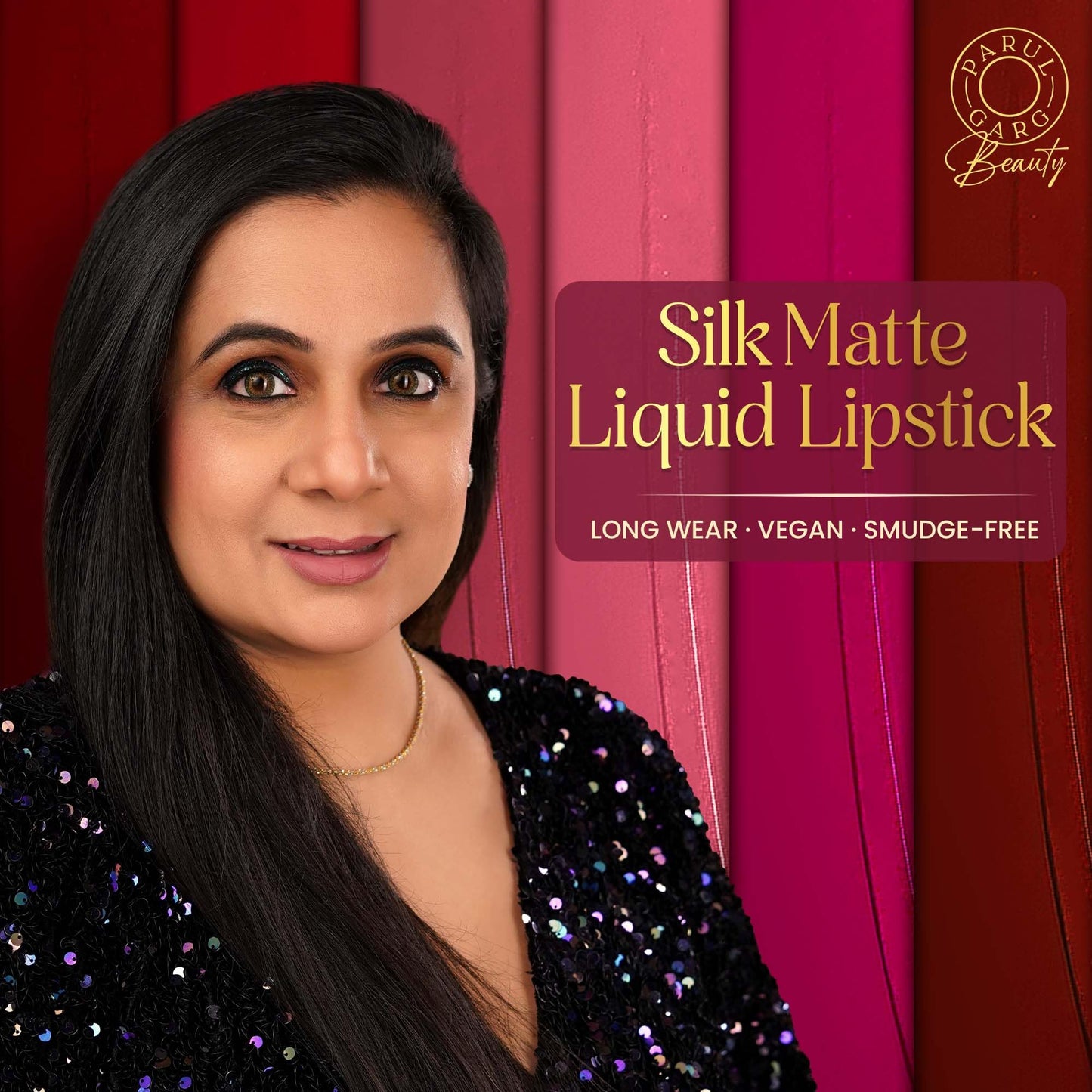 Parul Garg Beauty MUA’s Favourite Pack | 5 Silk Matte Liquid Lipsticks | Long-Wear, Smudge-Proof & Lightweight | 100% Vegan | Perfect for MUA Vanity | 3ml Each (Bridal Must Have, 3ml each)