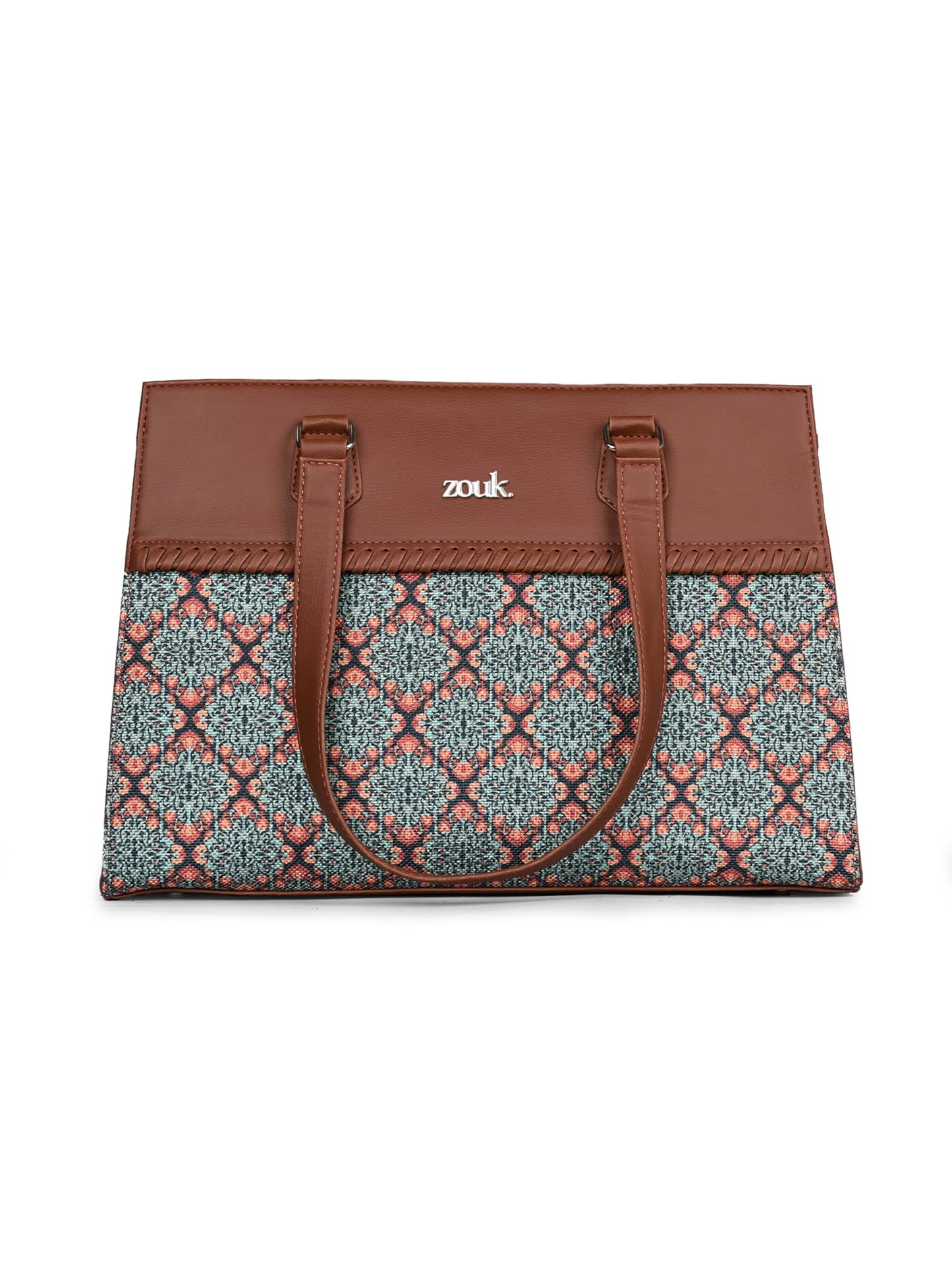 ZOUK Statement Business Bag | Stylish Handbag for Women Office Use | Tote Bags for Woman | Fits 14 Inch Laptop | Water-Resistant | Big Size | Aesthetic Purse | Kolkata Nouveau