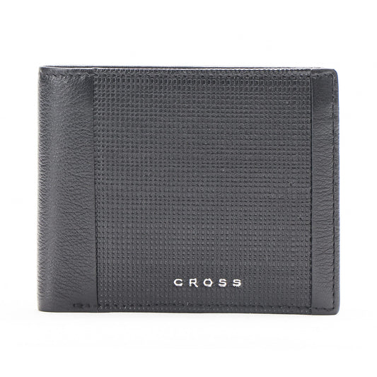 Cross Alpha Bifold Wallets for Men Leather Original -Slim & Sleek Mens Wallet - Includes 4 Credit Card Holder Slots 2 Currency Purse for Men - Gents Wallets ATM Card Wallet for Men - Black