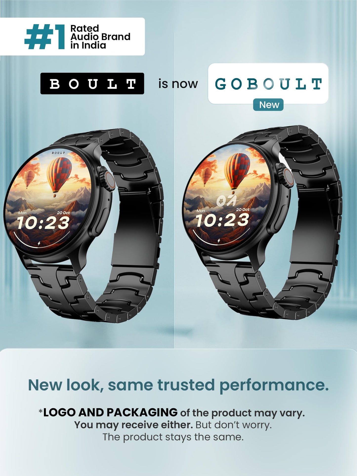 GOBOULT Crown R Pro 2 Smartwatch 1.43''HD AMOLED Display, BT Calling 5.2, 600 Nits Brightness, IP67, 150+ Watchfaces, 120+ Sports Modes, AI Voice Assistant, SpO2 Monitoring (Charcoal Black)