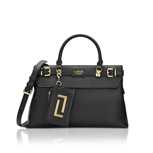 Lavie Luxe Women's Duo Cindy Horizontal Satchel Bag | Satchel Handbag For Work | Ladies Purse | Stylish Shoulder Bag | Gift For Women