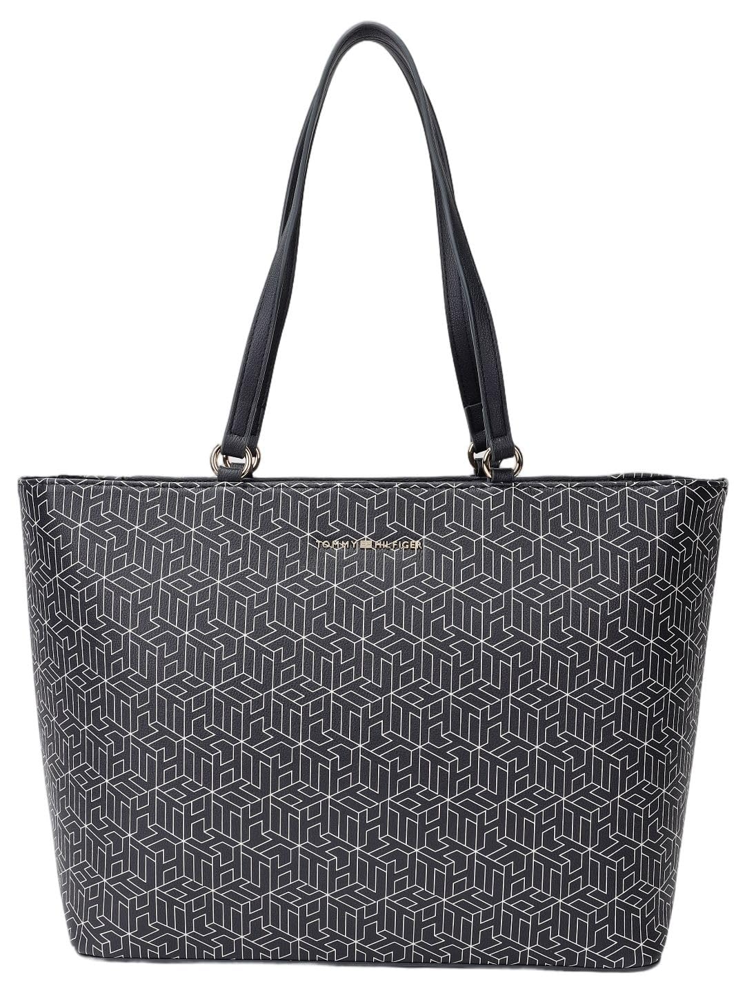 Tommy Hilfiger Logo Blue Pu Tote Bag